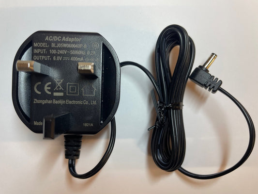 Replacement for BT Baby Monitor AC/DC Adapter MN-A002-U130 077861 6V 400mA