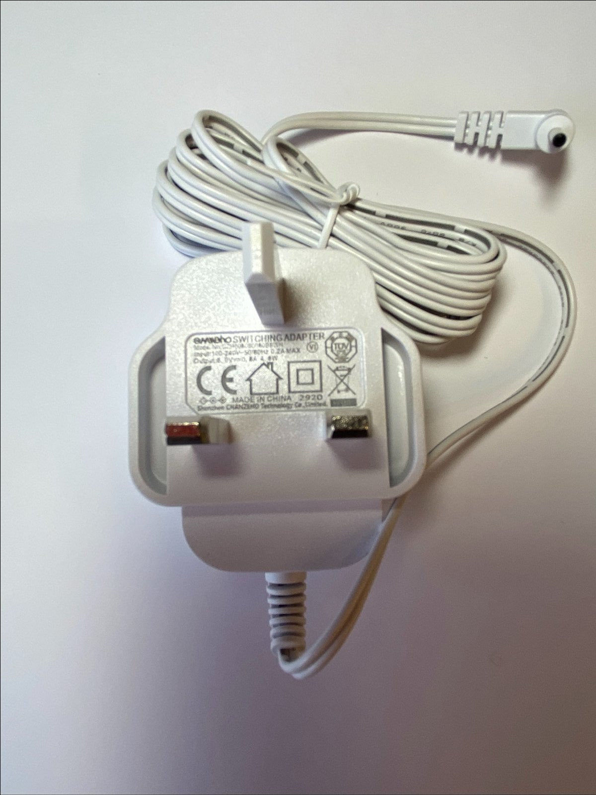 Replacement White 6V AC-DC Adapter Charger for MBP36 Baby Monitor Parents Unit