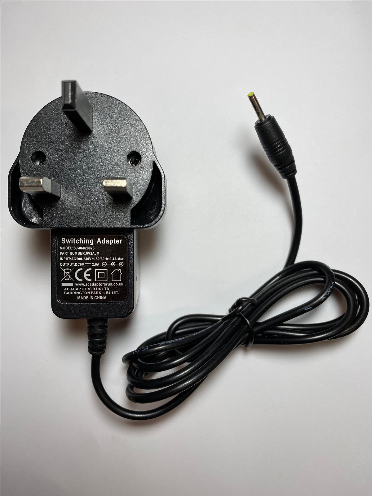 UK 6V 2A Switching Adapter Charger for BT Video Baby Monitor VBM630