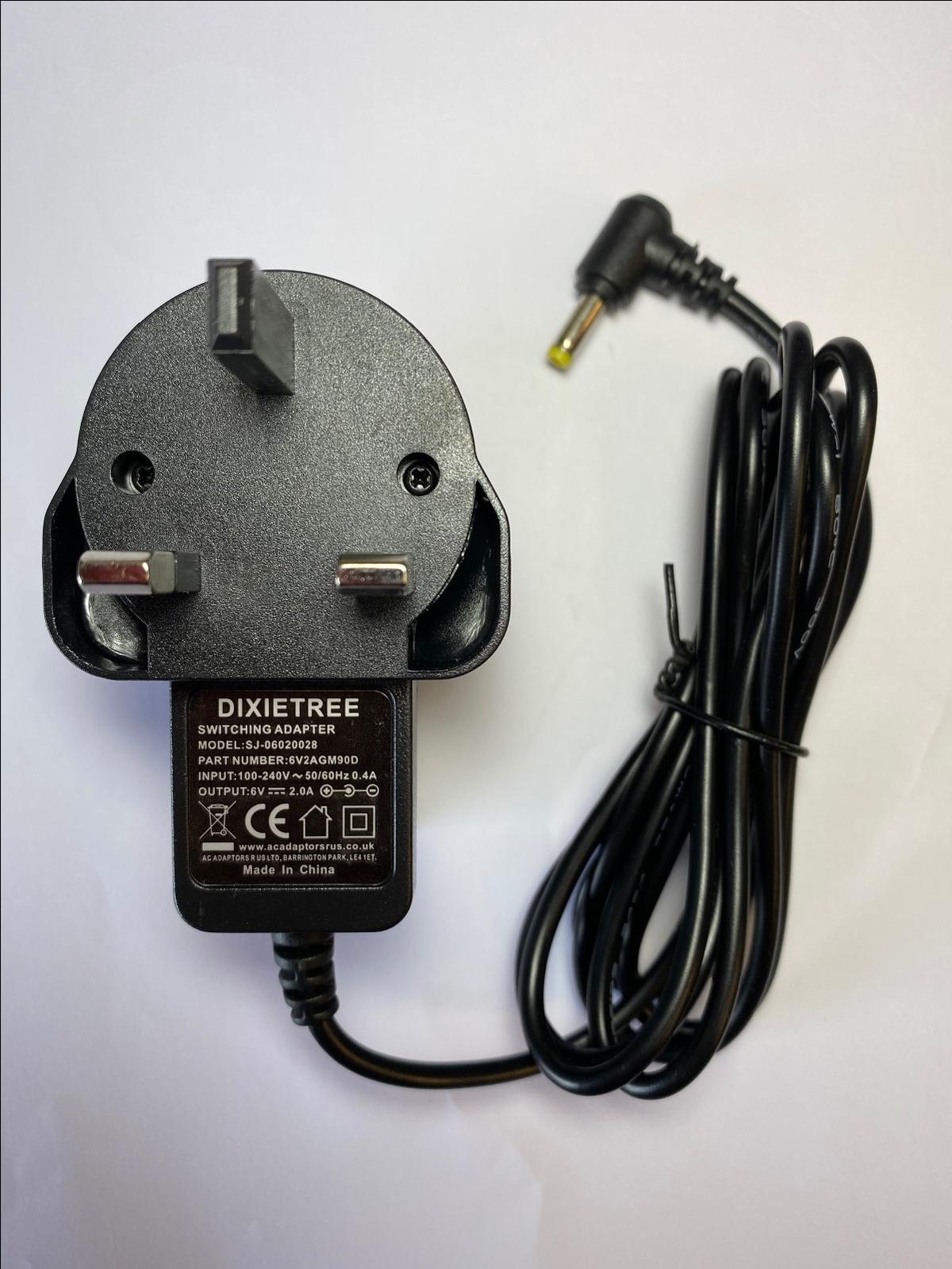 Replacement for 6V 1A AC-DC Adaptor Power Supply for Tesco DR1502W DAB FM Radio