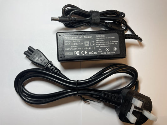 Replacement 19V 3.34A AC-DC Adaptor Power Supply for dell p/n NY3GT = 65W