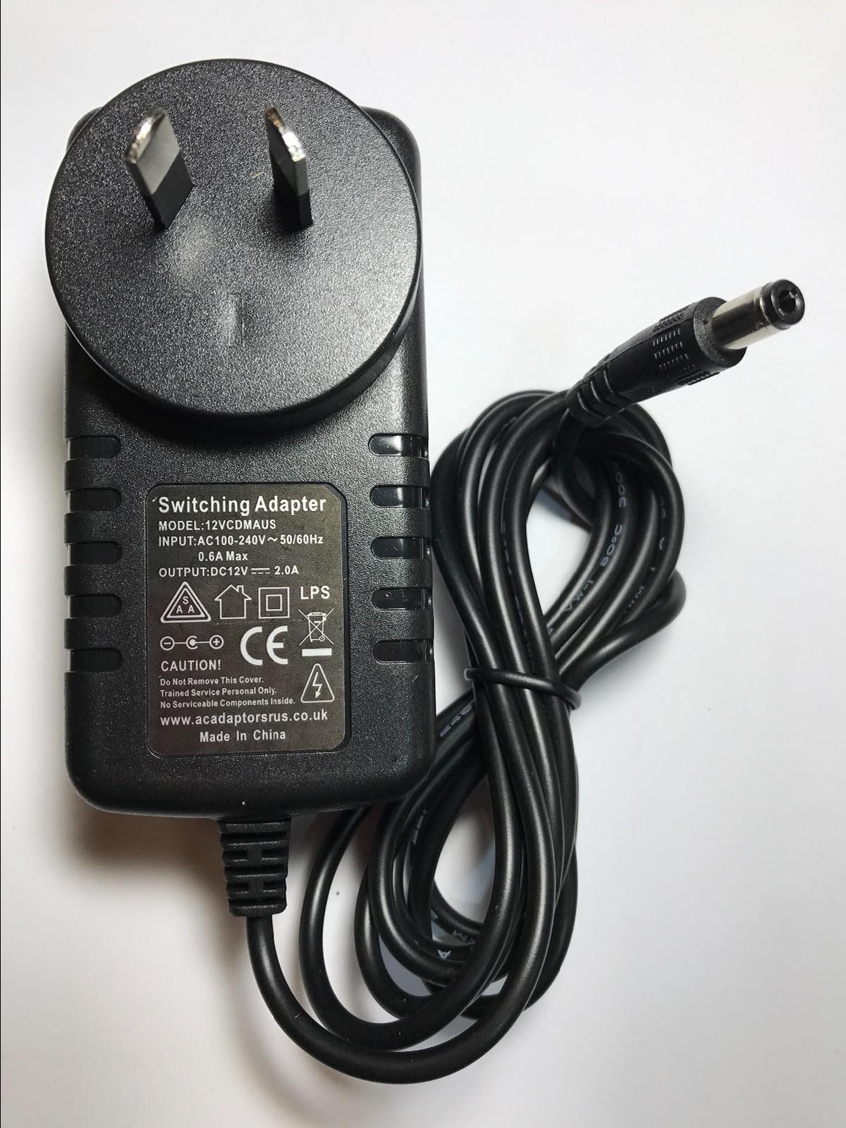 AUS 12V Mains AC Adaptor for HP Simplesave 1TB MD1000H USB External Hard Drive