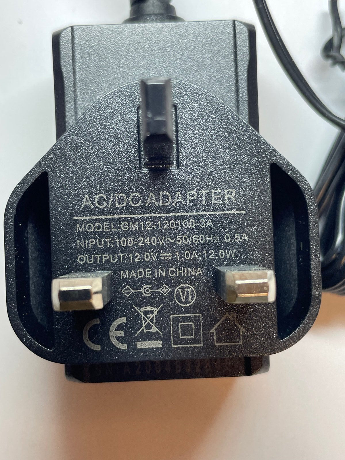 Replacement for 12V 800mA 0.8A AC-DC Adaptor for Vangoa VGK611 Piano Keyboard