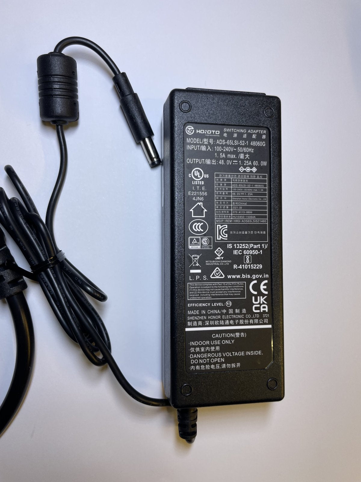 48V AC Adaptor Power Supply for Polycom VVX 410 HD Business Media IP Desk Phone