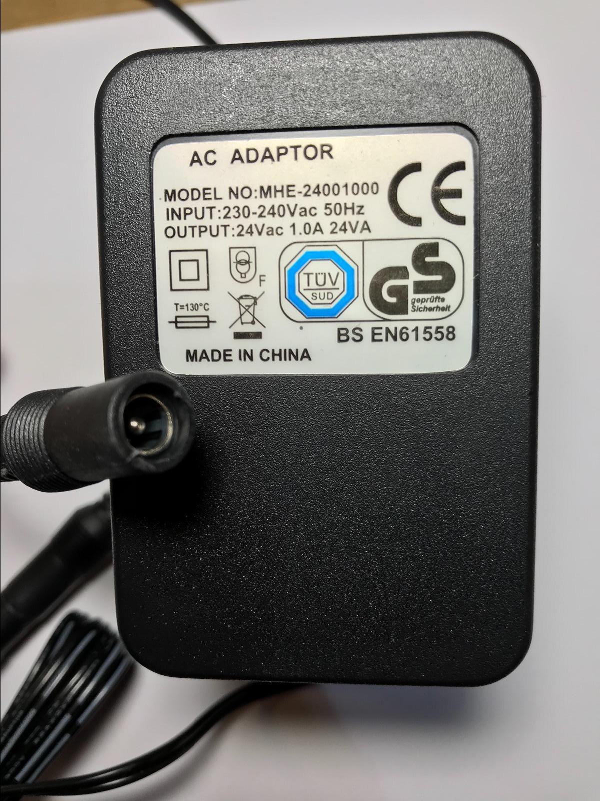 Replacement for GP-LT240V0200(UK) 24V ~ 4.8VA Class 2 Transformer AC-AC Adaptor