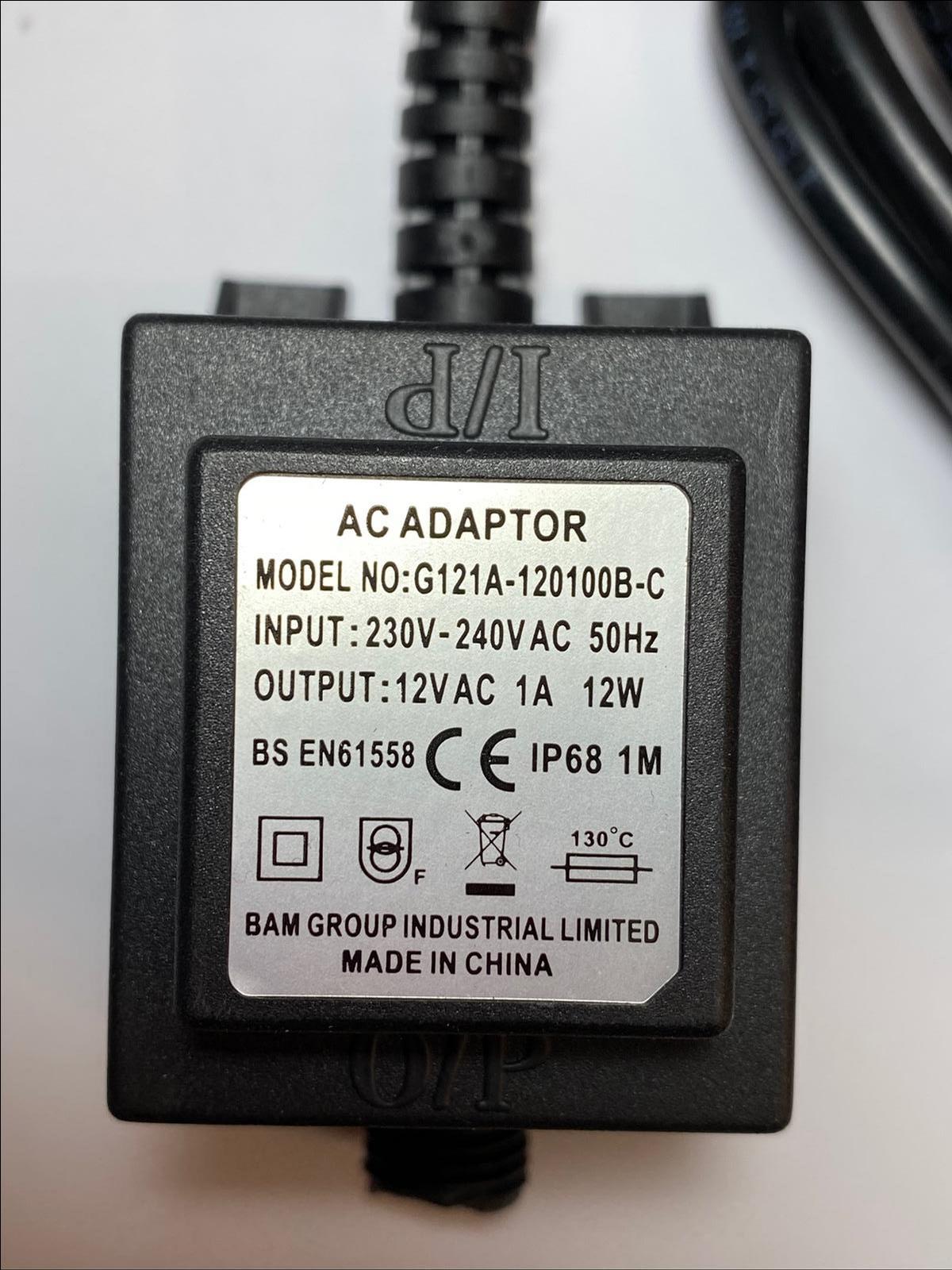 Replacement for 12V ~ 1000mA 12VA AC-AC ADAPTOR NF-12012IP64BS for Decking Light