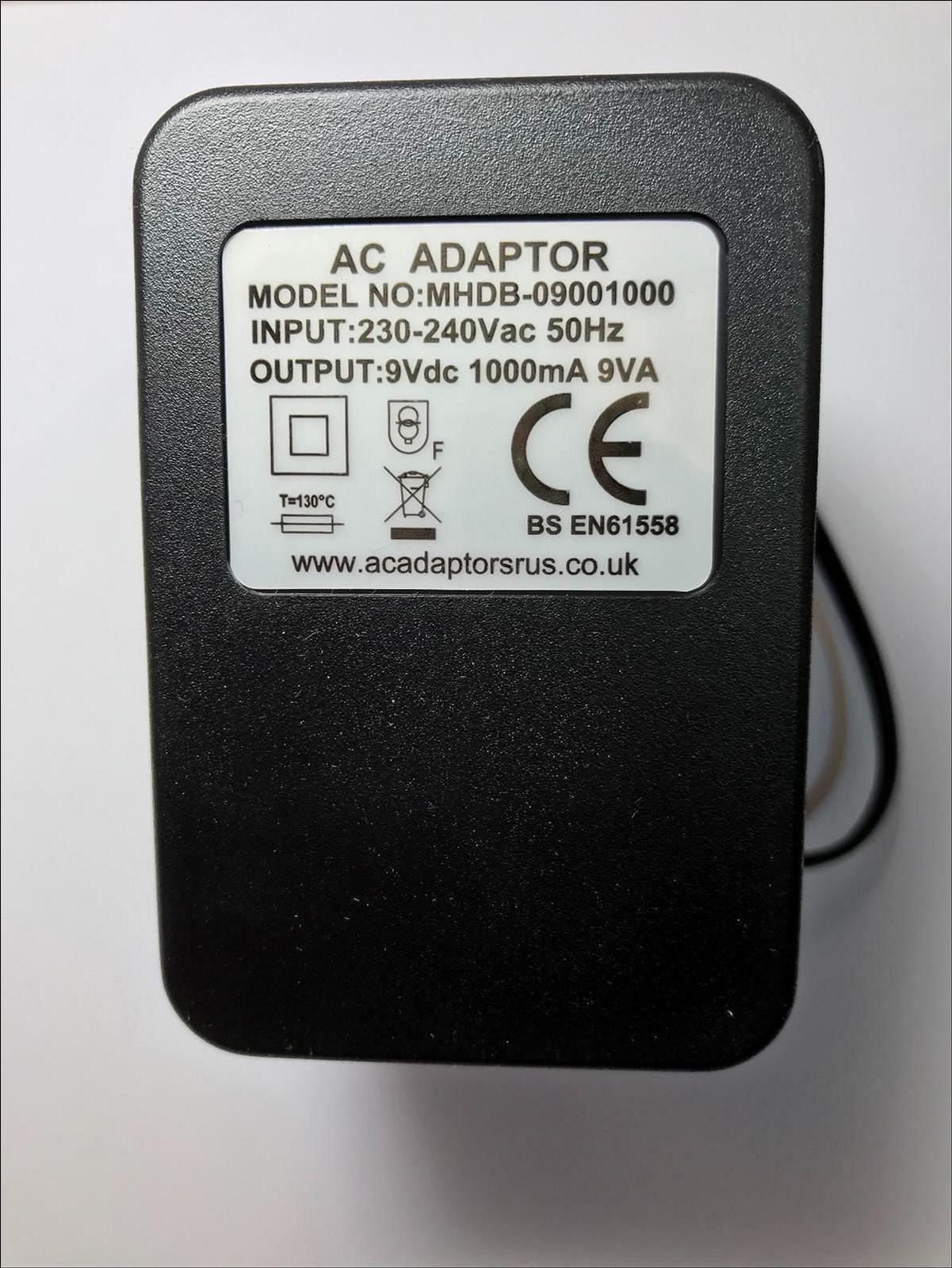 9V Unregulated Variable AC-DC Adaptor Power Supply Transformer 5.5mm x 2.1mm