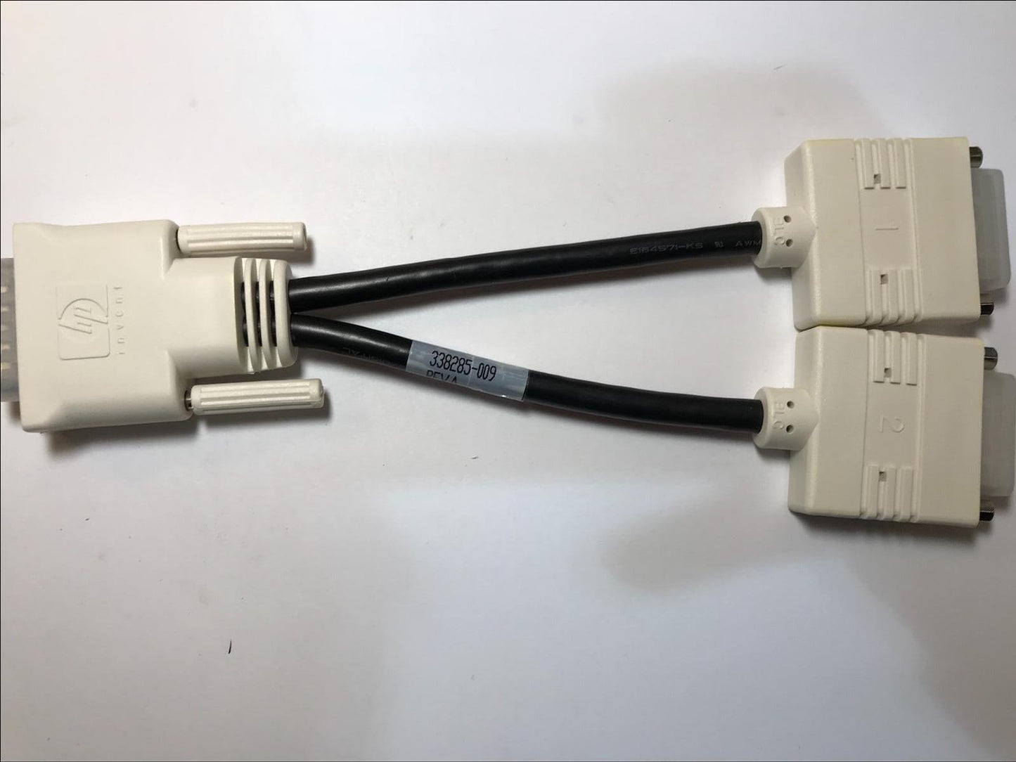 HP/Dell Single DMS-59 to Dual DVI Y Splitter Video Cable H9361 R0915 338285-009