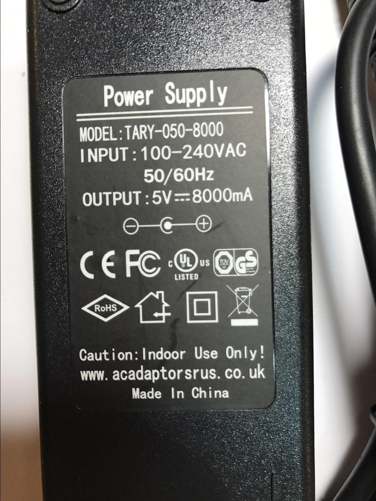 5V 8A 8000mA AC-DC Switching Adapter Desktop Power Supply 4 YT-0508 PSU 2.5/2.1