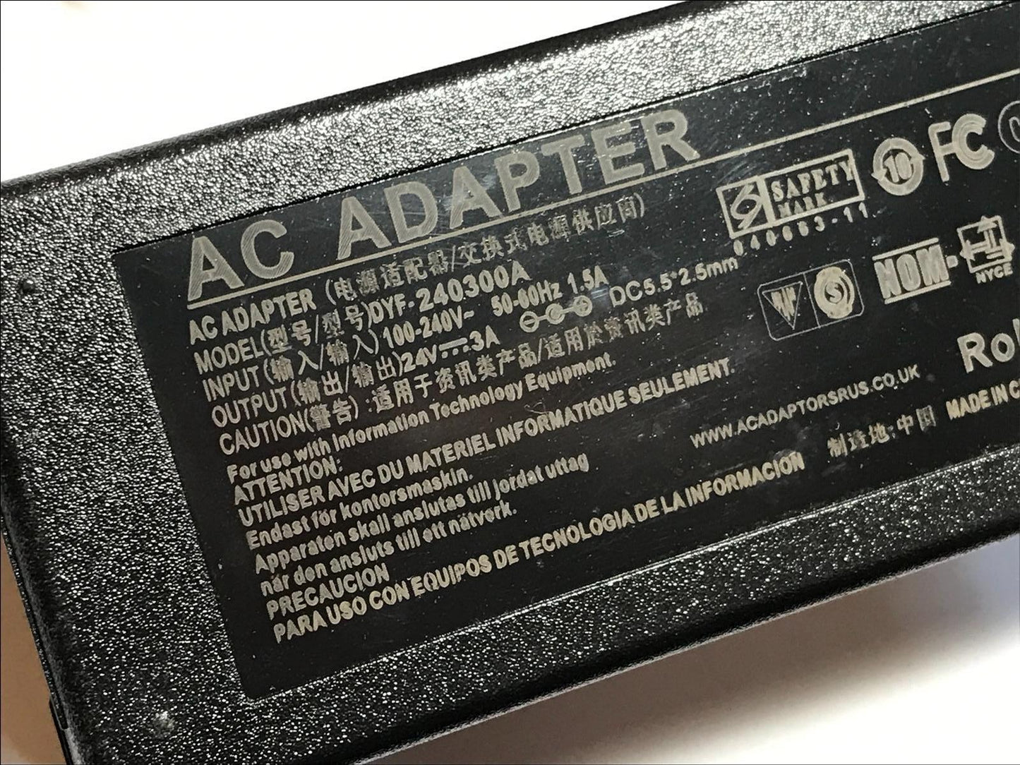 Replacement for 24V 2.7A AC-DC Adaptor Power Supply 4 Pin WT24027001