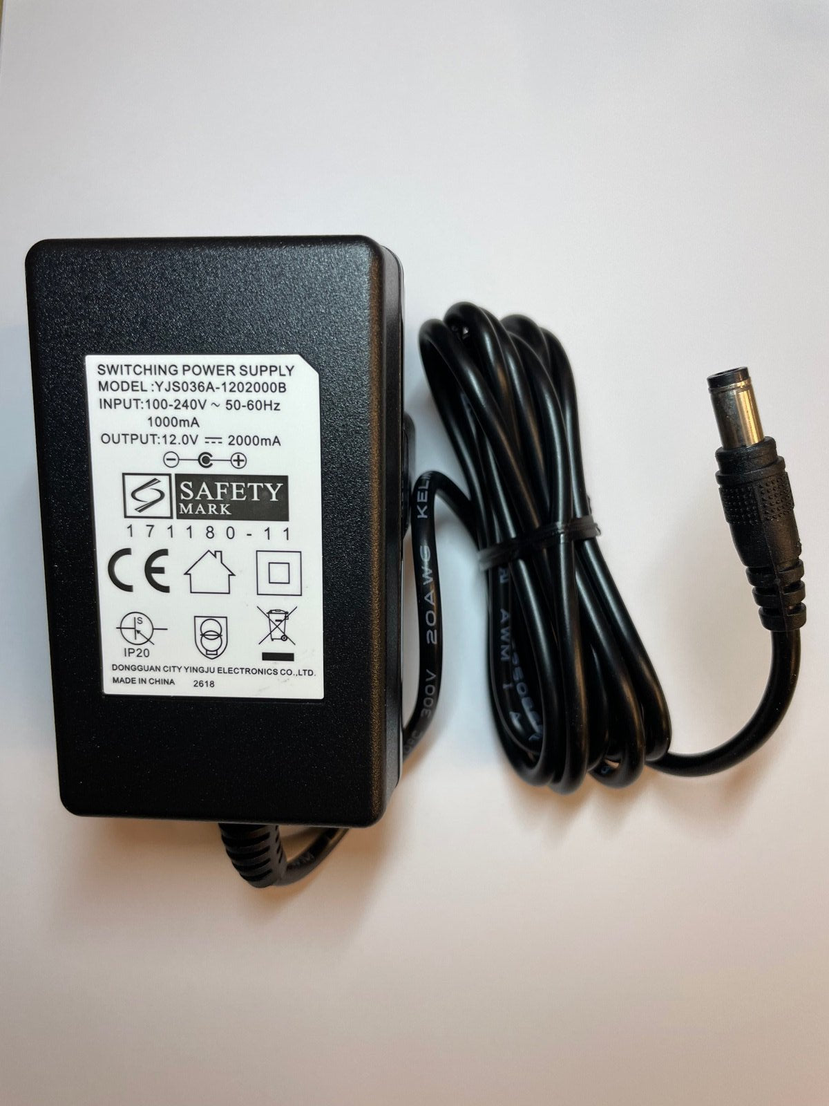 Replacement for 12V 2.0A AC/DC Adapter For Model PGA241-1202000B Power Supply