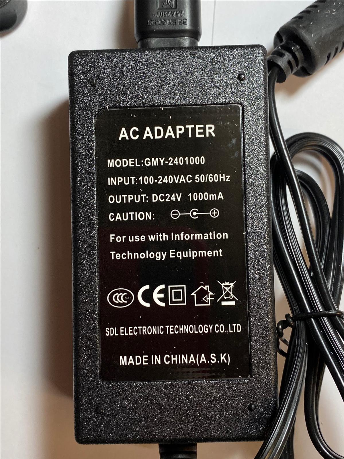 Replacement 24V 1A Mains AC-DC Switching Adaptor Power Supply for Memory Tree