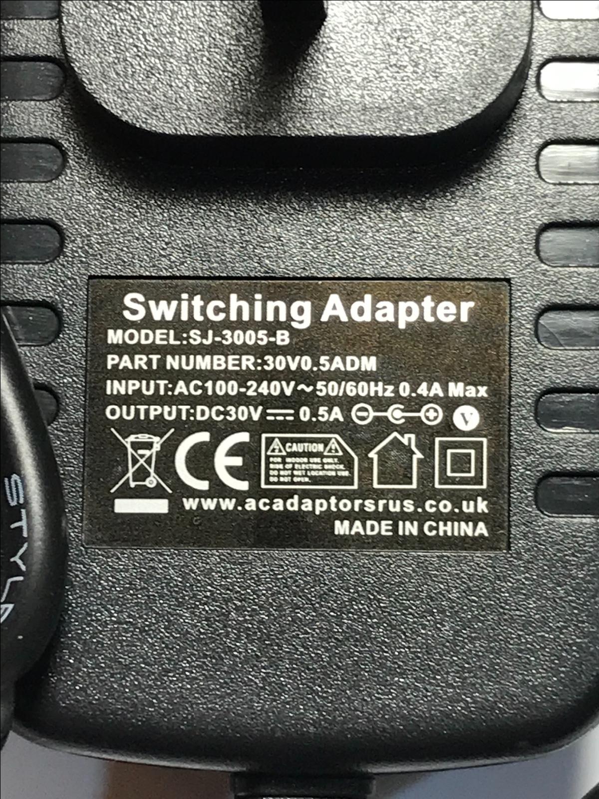 Replacement for 30V 0.5A XING YUAN AC Adapter XY-3000500-B Balsam Hill Xmas Tree