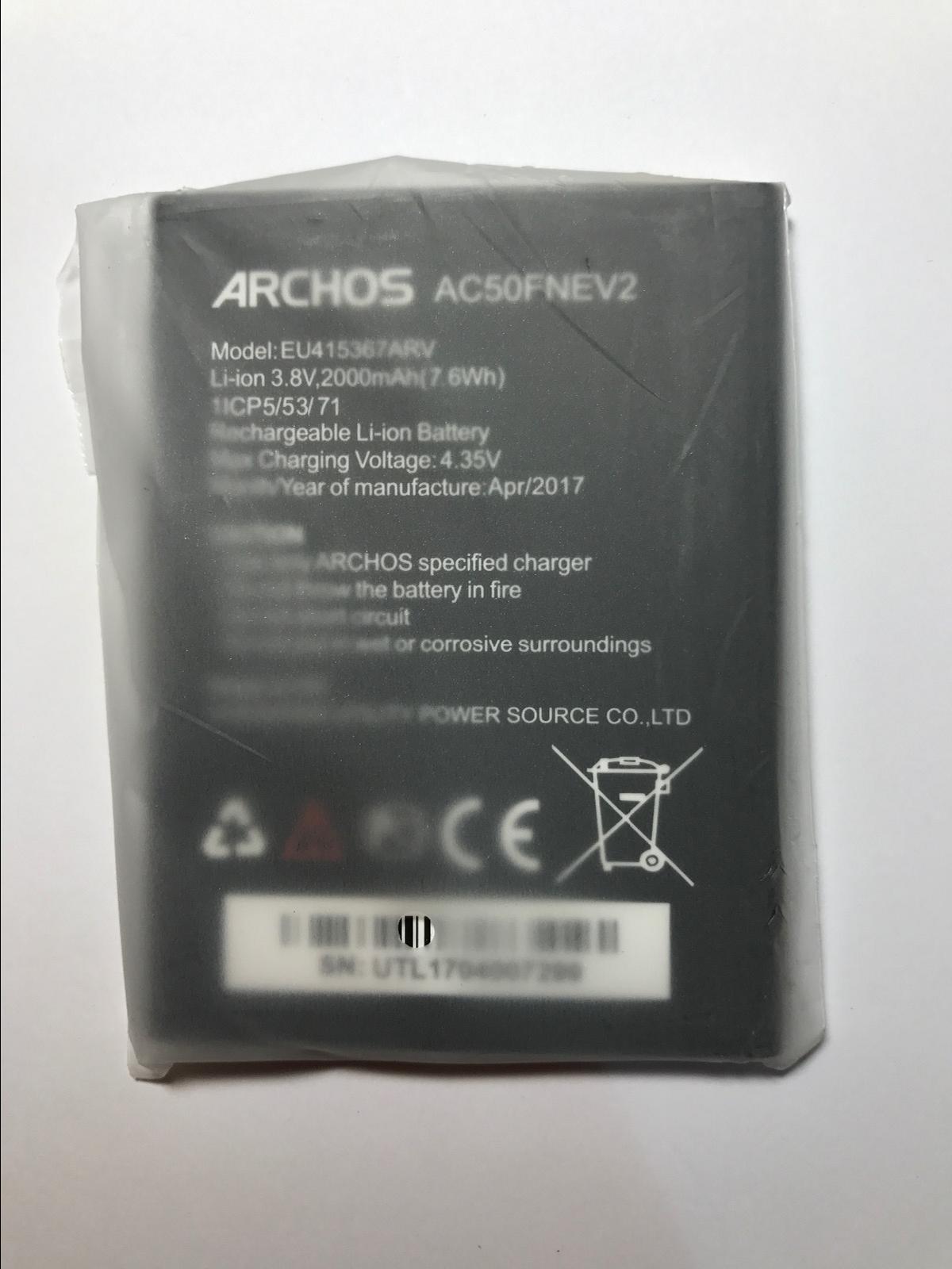 ARCHOS Rechargeable Li-ion battery AC50FNEV2 EU415367ARV 3.8V 2000mAh 7.6Wh