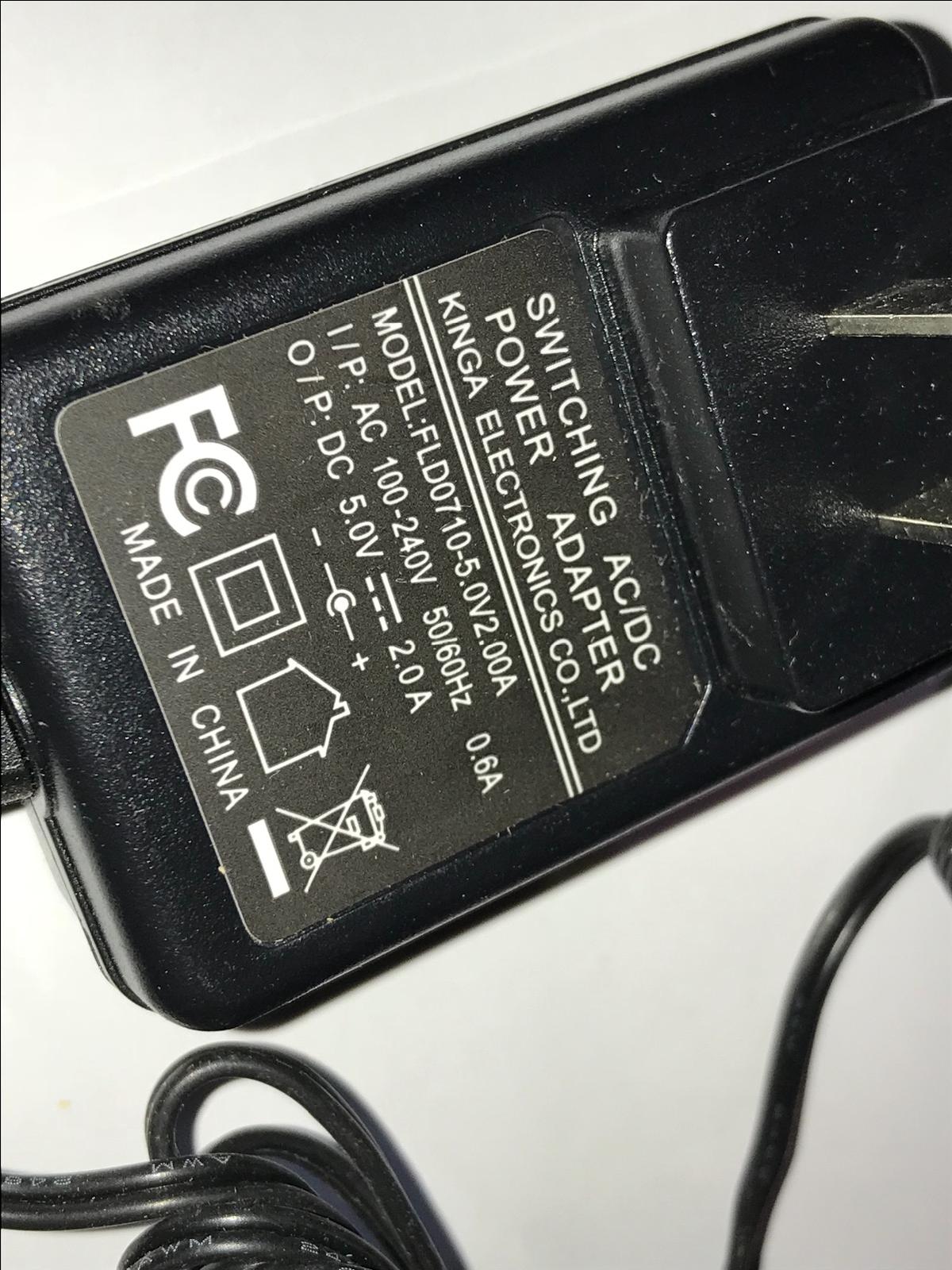 USA 5.0V 2.0A SWITCHING AC/DC POWER ADAPTER FLD0710-5.0V2.00A 5V 2A 2.1MM 5.5MM