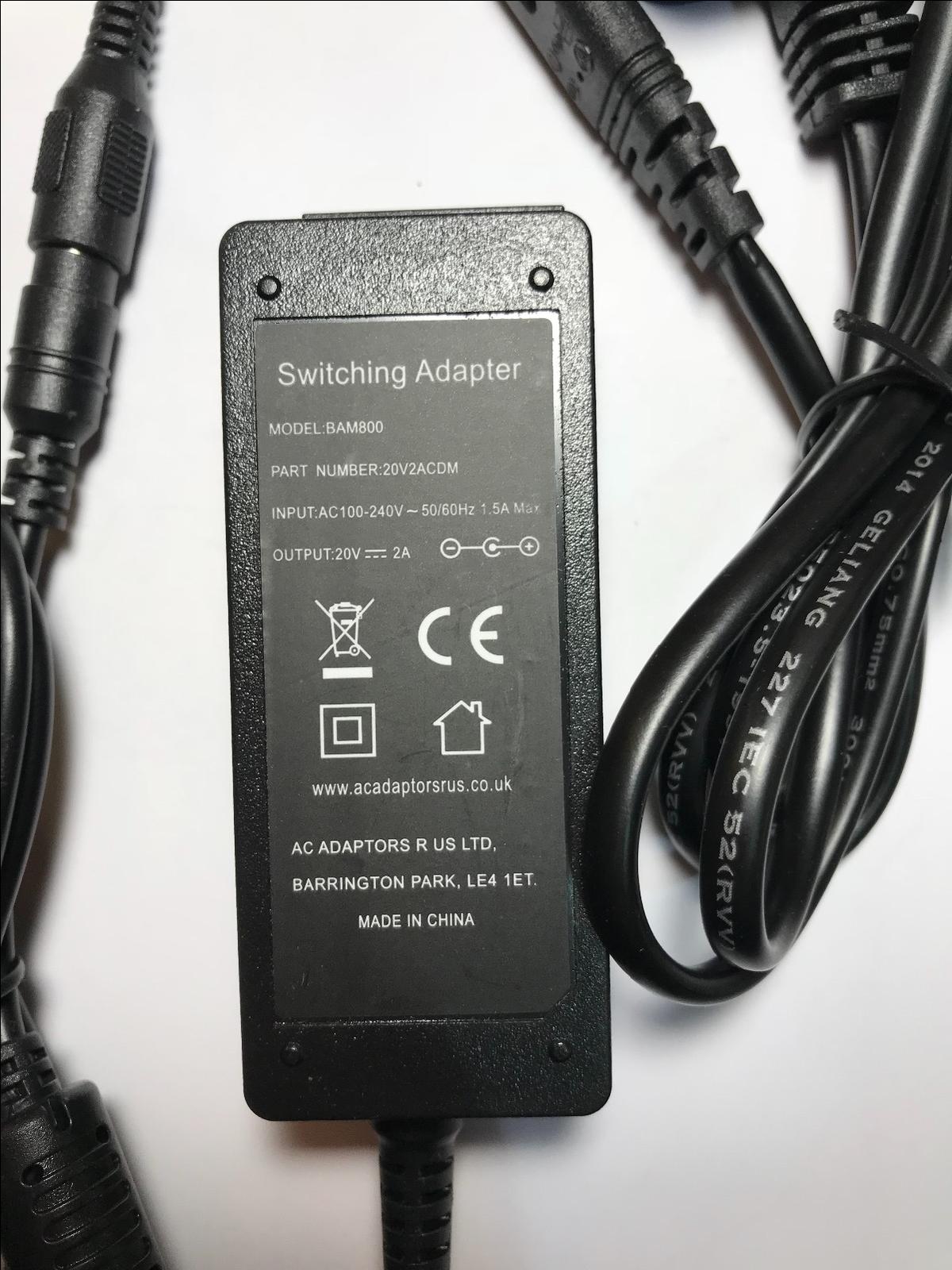 UK 20V AC-DC Adaptor Power Supply for BOSE Soundlink Air Digital Music System