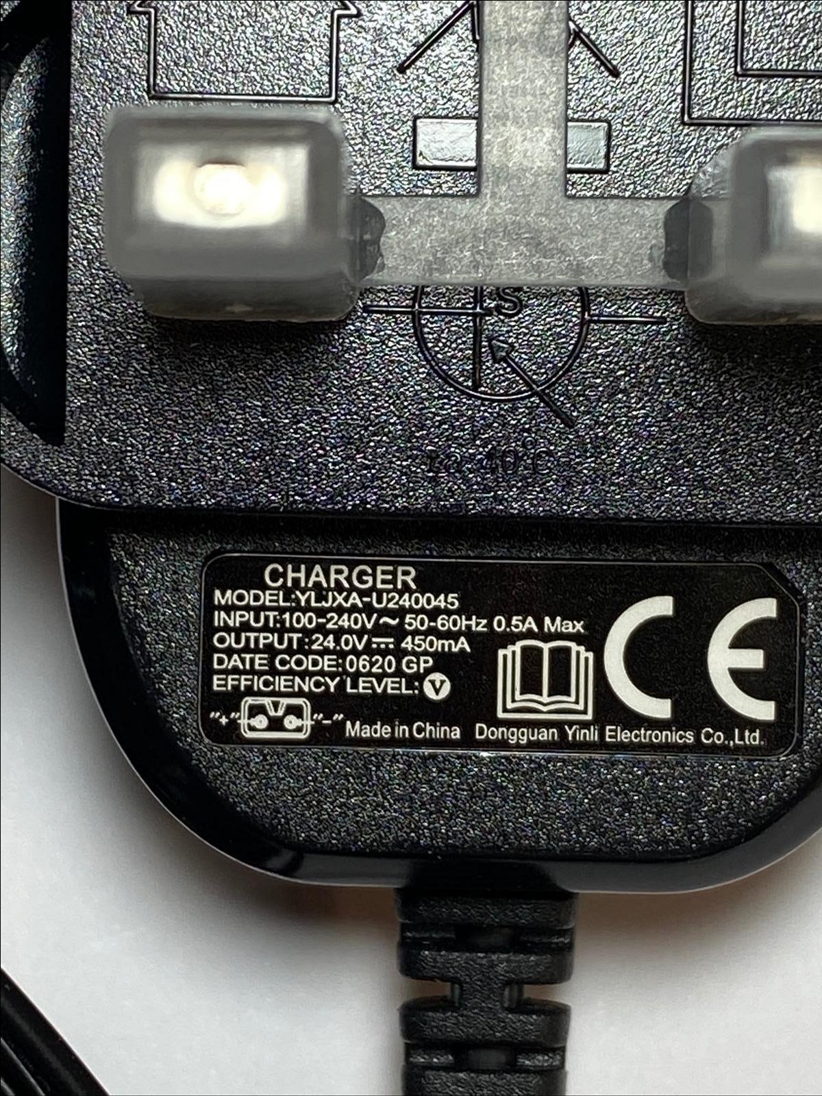 24.0V 450mA Charger model YLJXA-U240045 for Morphy Richards Supervac Pro Vacuum