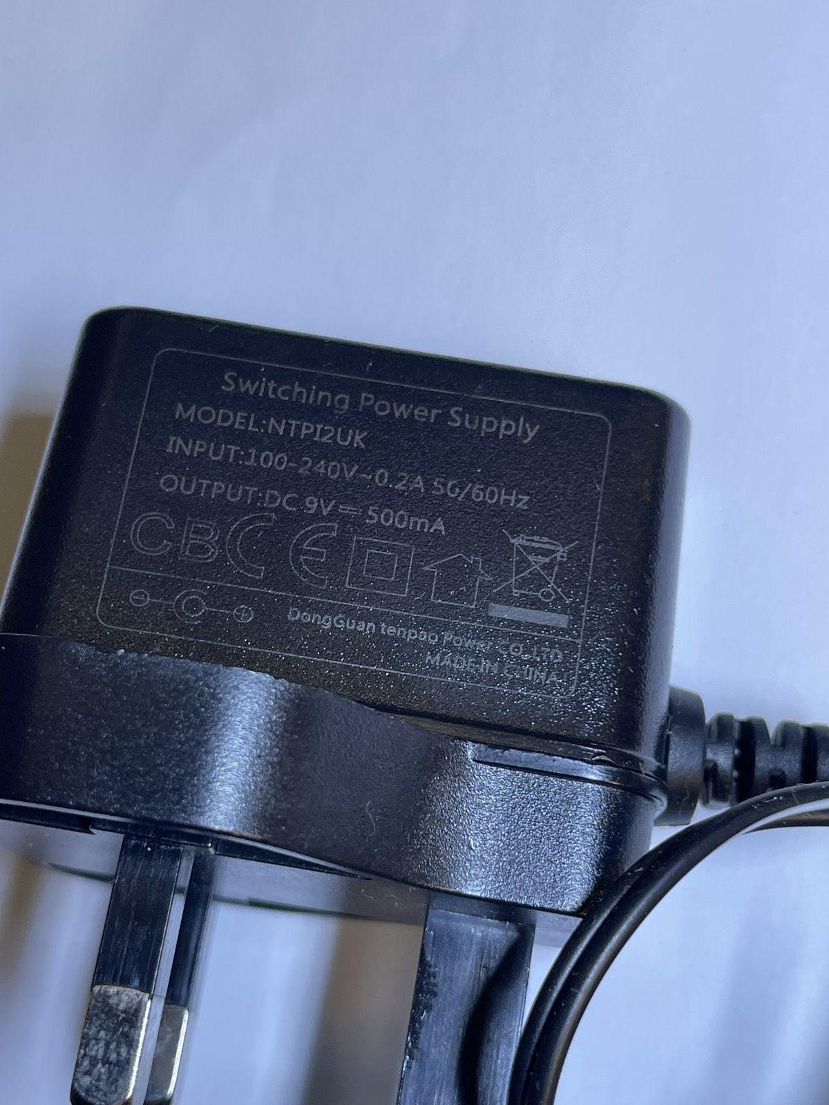 9V 400mA Mains AC-DC Adaptor Power Supply for Crosley CR8005A-BK Record Player