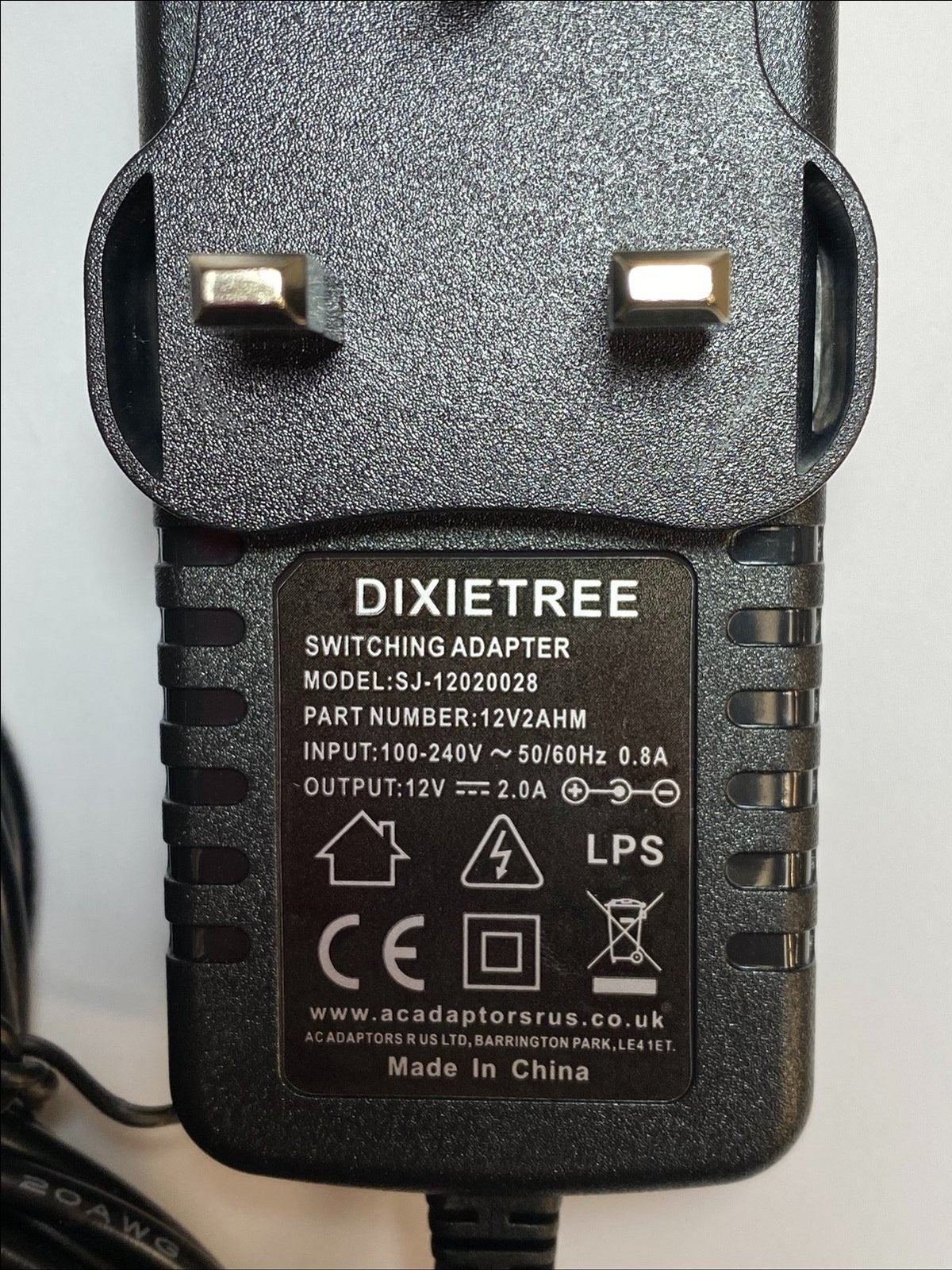 UK Replacement for Canon Power Adapter Model No PA-08E DC 12V 1.25A