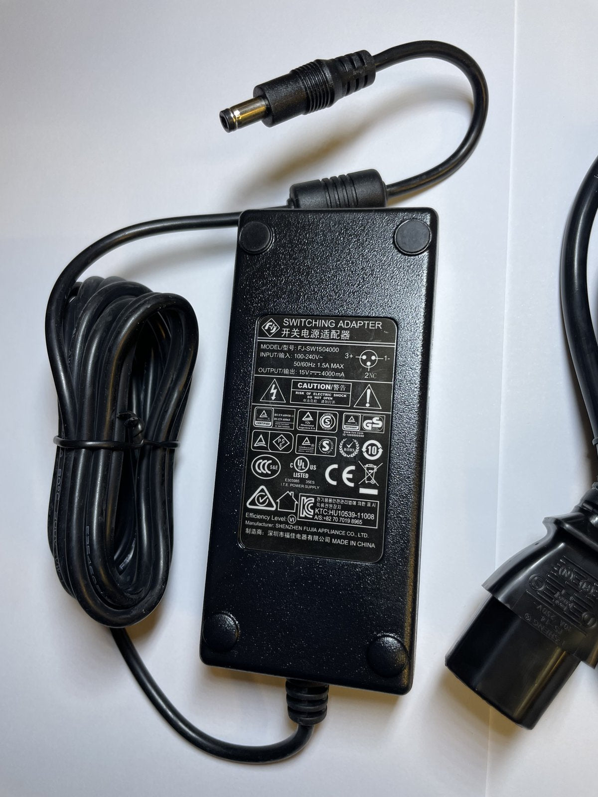 15V 4000mA Switching Adapter Power Supply FJ-SW1504000 AC-DC Adaptor 5.5mm UK