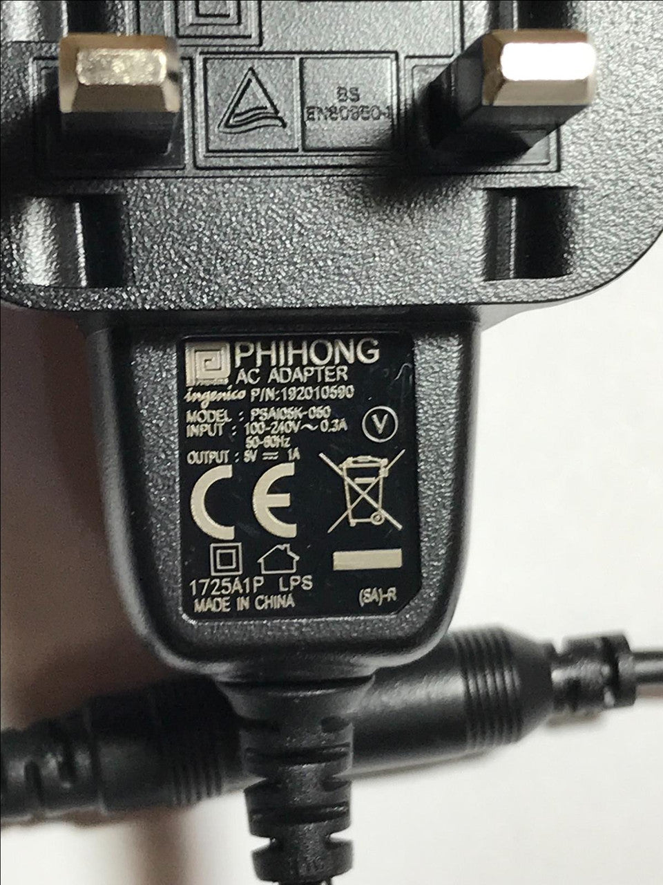 UK 5.0V 1.0A Mass Power AC Adapter Model SCF0500100G1BA Genuine Original Plug