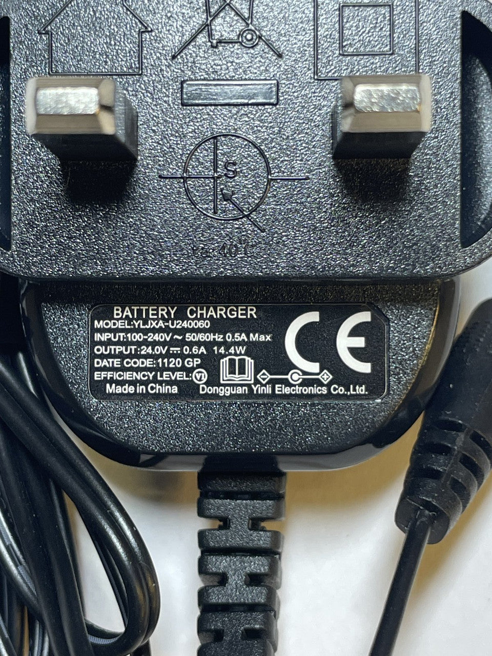 24.0V 0.6A 24V 600mA Battery Charger YLJXA-U240060 AC-DC Power Supply Adaptor