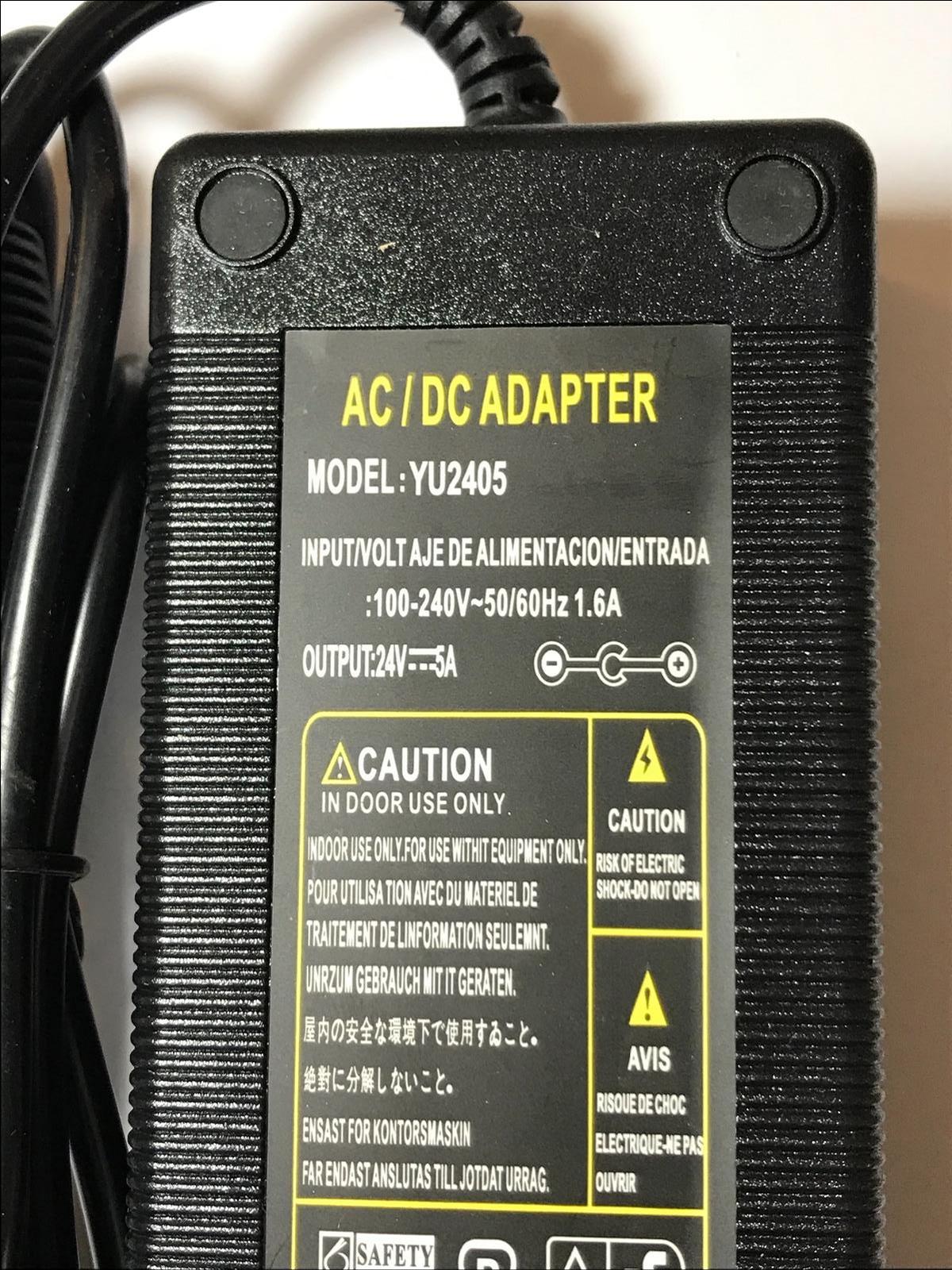 24V 5A AC-DC Adaptor Power Supply with 4 Pin Din BOTTOM 2 Positive Pins