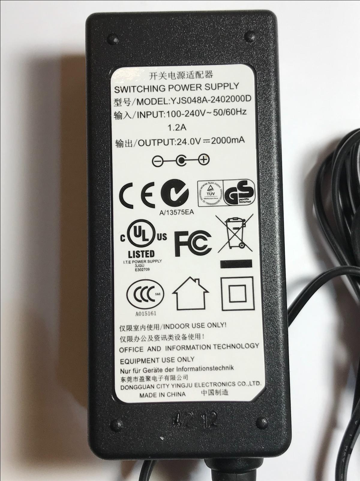 24V 2A AC-DC Adapter Power Supply for 25V LG Sound Bar SH8 APD DA-50F25