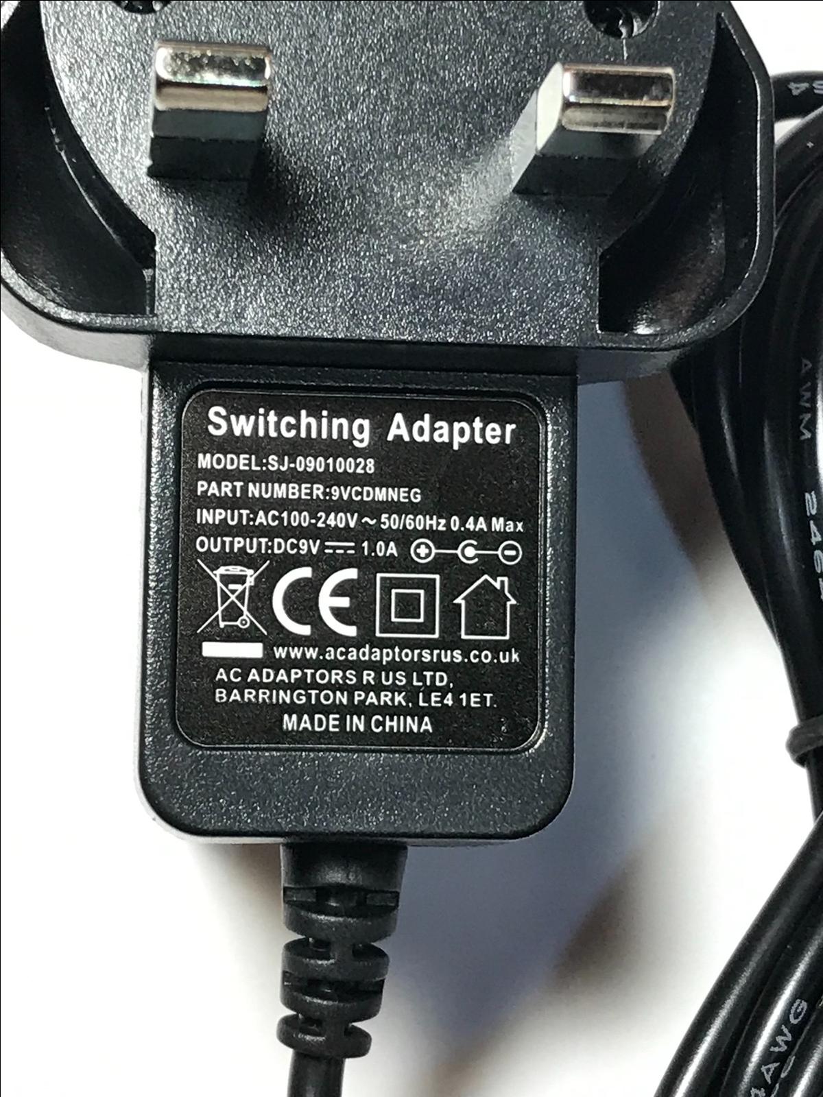 9V DC Power Supply Adaptor for JESSOPS LIGHTBOX 8"x10" 800mA Negative Polarity