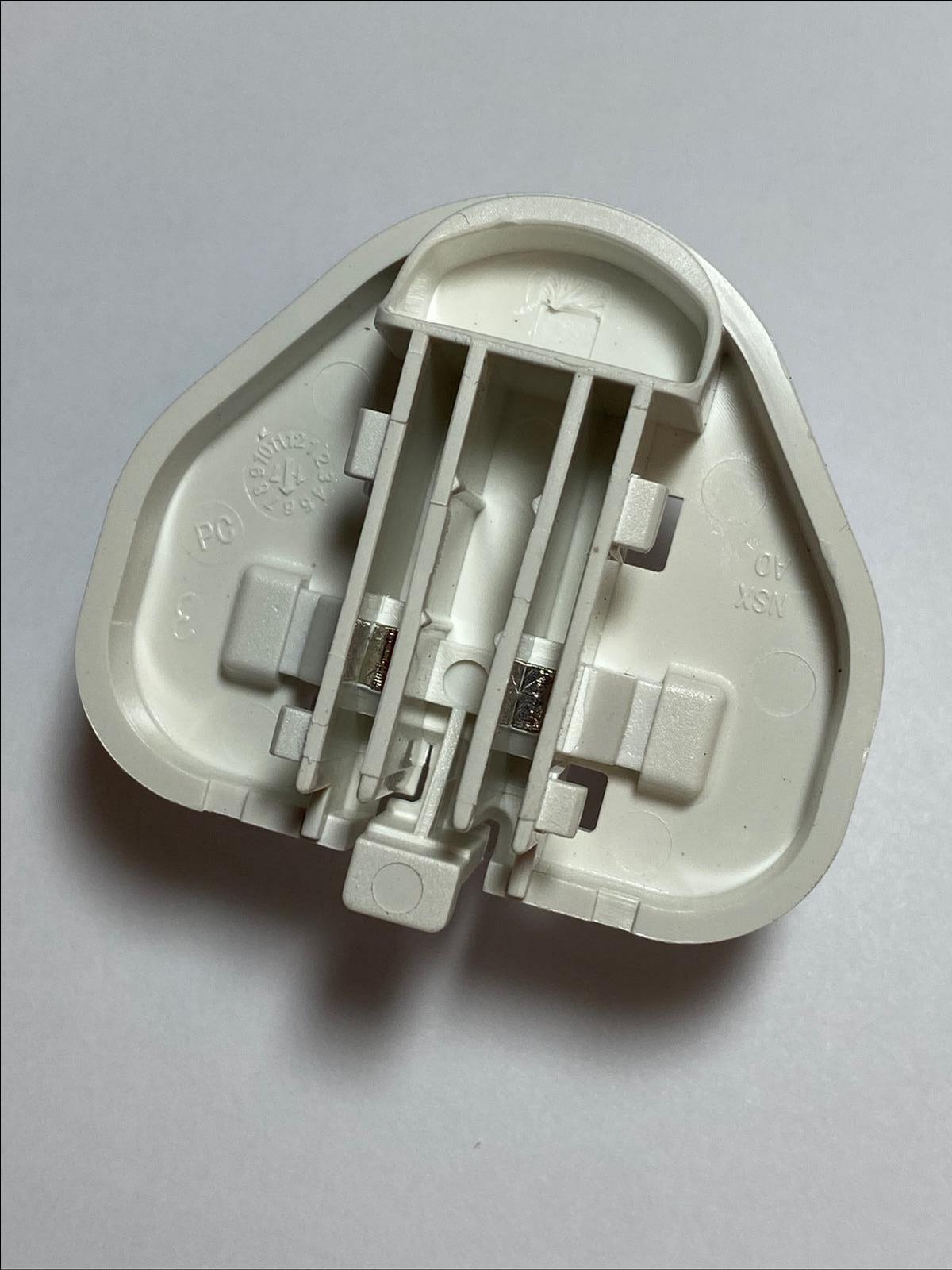 White UK Slide Attachment Plug for APD 12.0V 3A WA-36N12R APD2-UK APD2UK