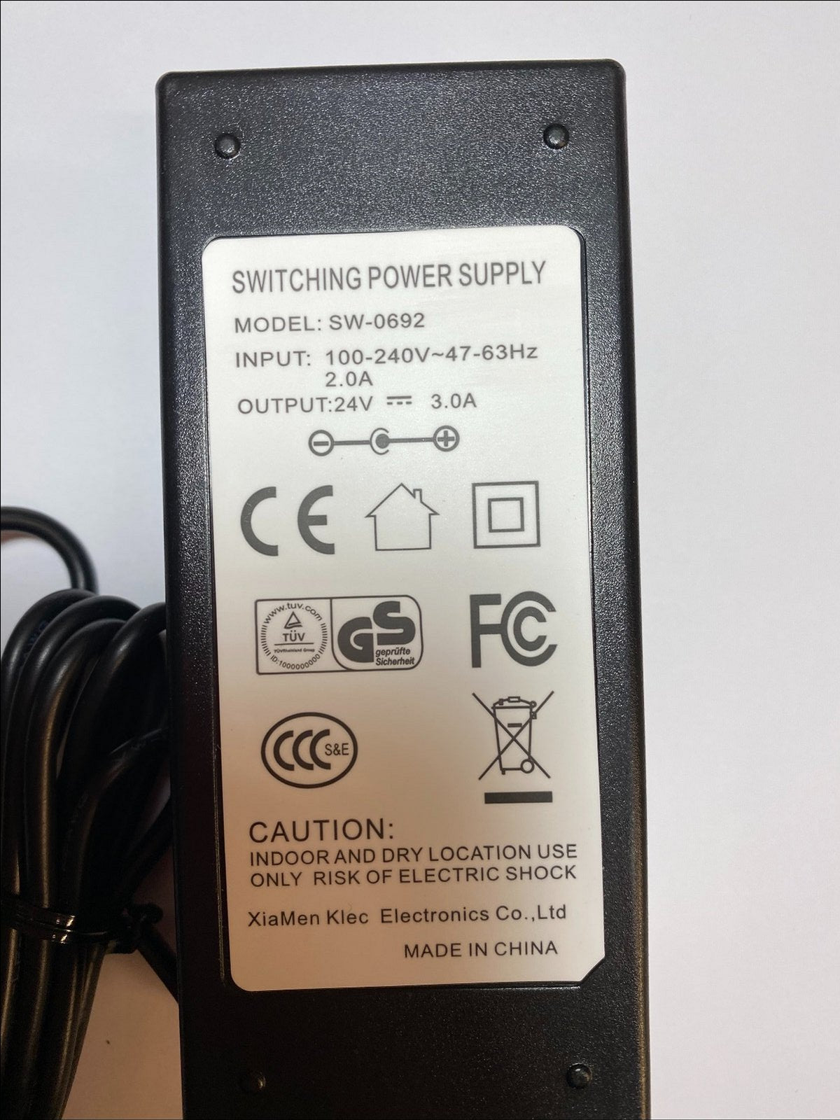 24V Replacement for KPTEC 23.0V 3.0A DC Power Supply for JVC Sounbar TH-W513B