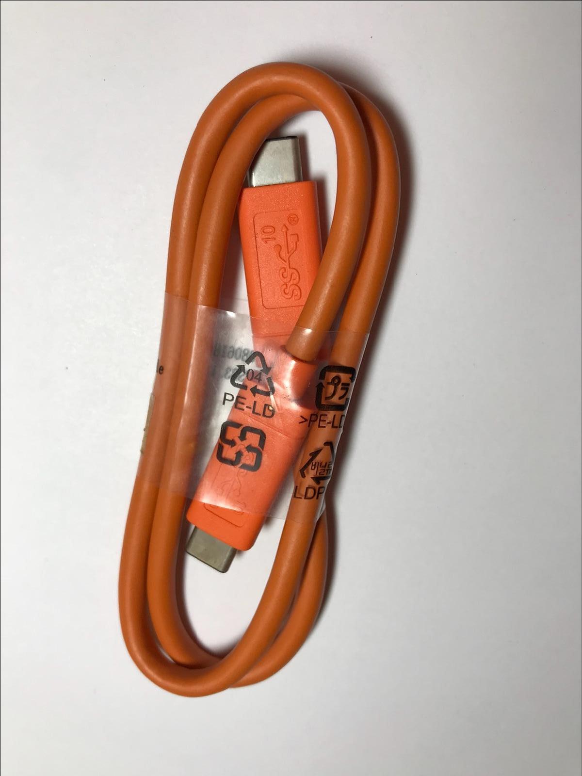 Genuine Orange USB-C 0.5M USB3.1 Gen2 Cable for LaCie Rugged PN: 100806185