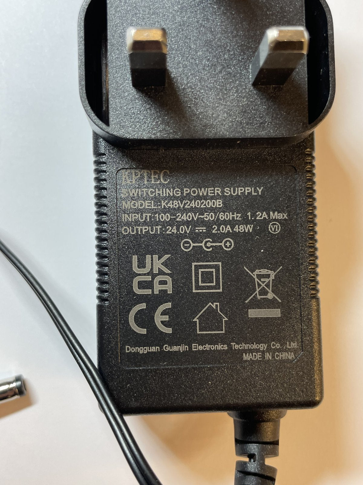 Replacement 24V 2A AC/DC Adaptor Power Supply for model TSL-2420 UK Plug