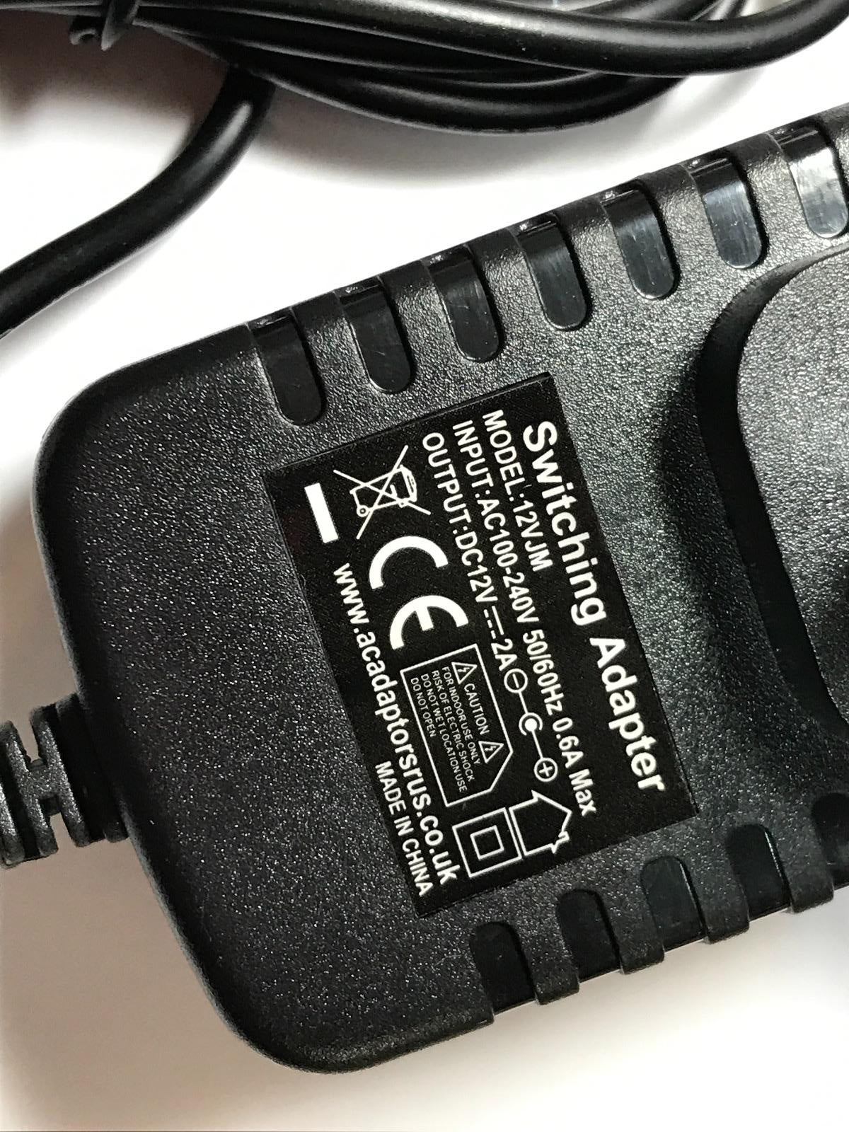 Replacement 12V AC Adaptor Charger for ENTITY Twin HW274 10.1" 2 in 1 Laptop