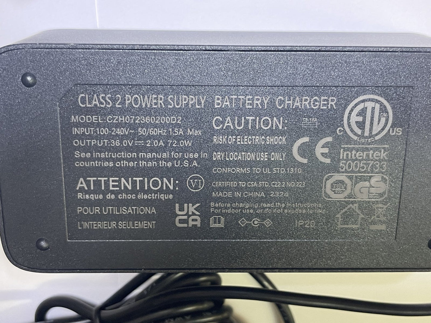 Replacement for 36V 0.5A 18W AC Adapter DA-18A36 Asian Power Devices Inc