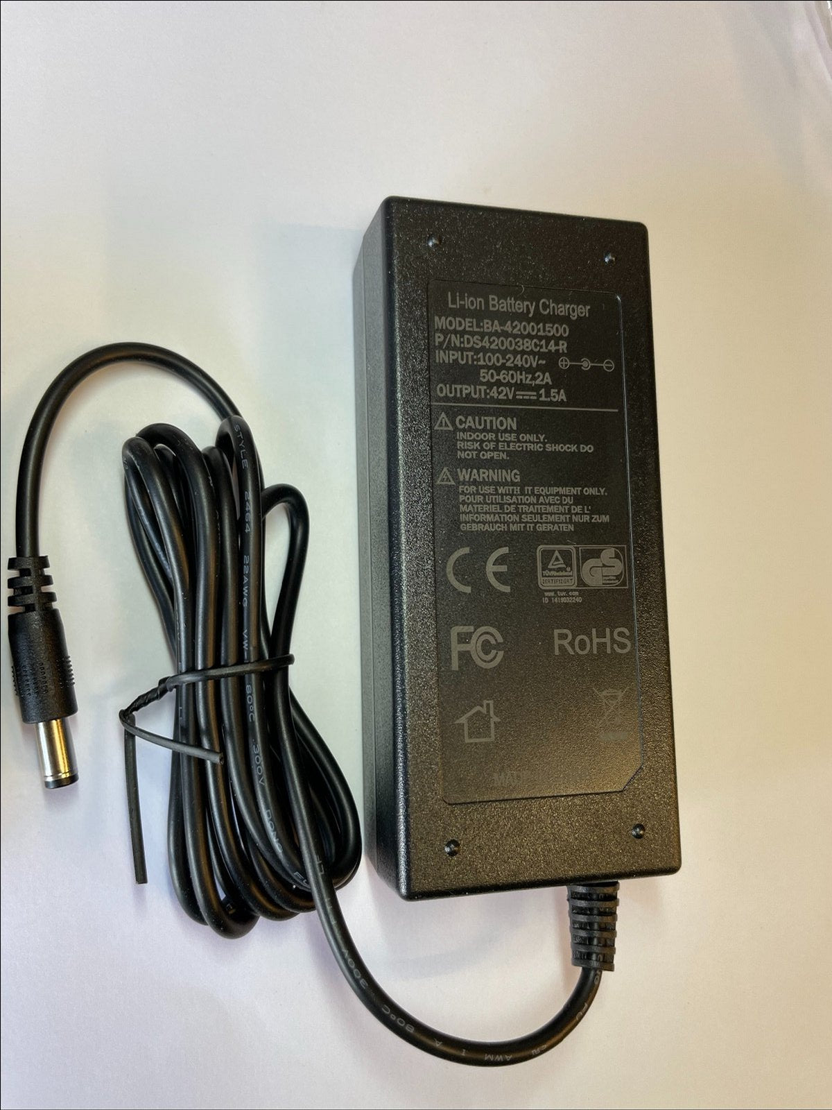 Replacement 42V 1.5A AC-DC Adaptor Charger for HLT-180-4201500 UK Power Supply