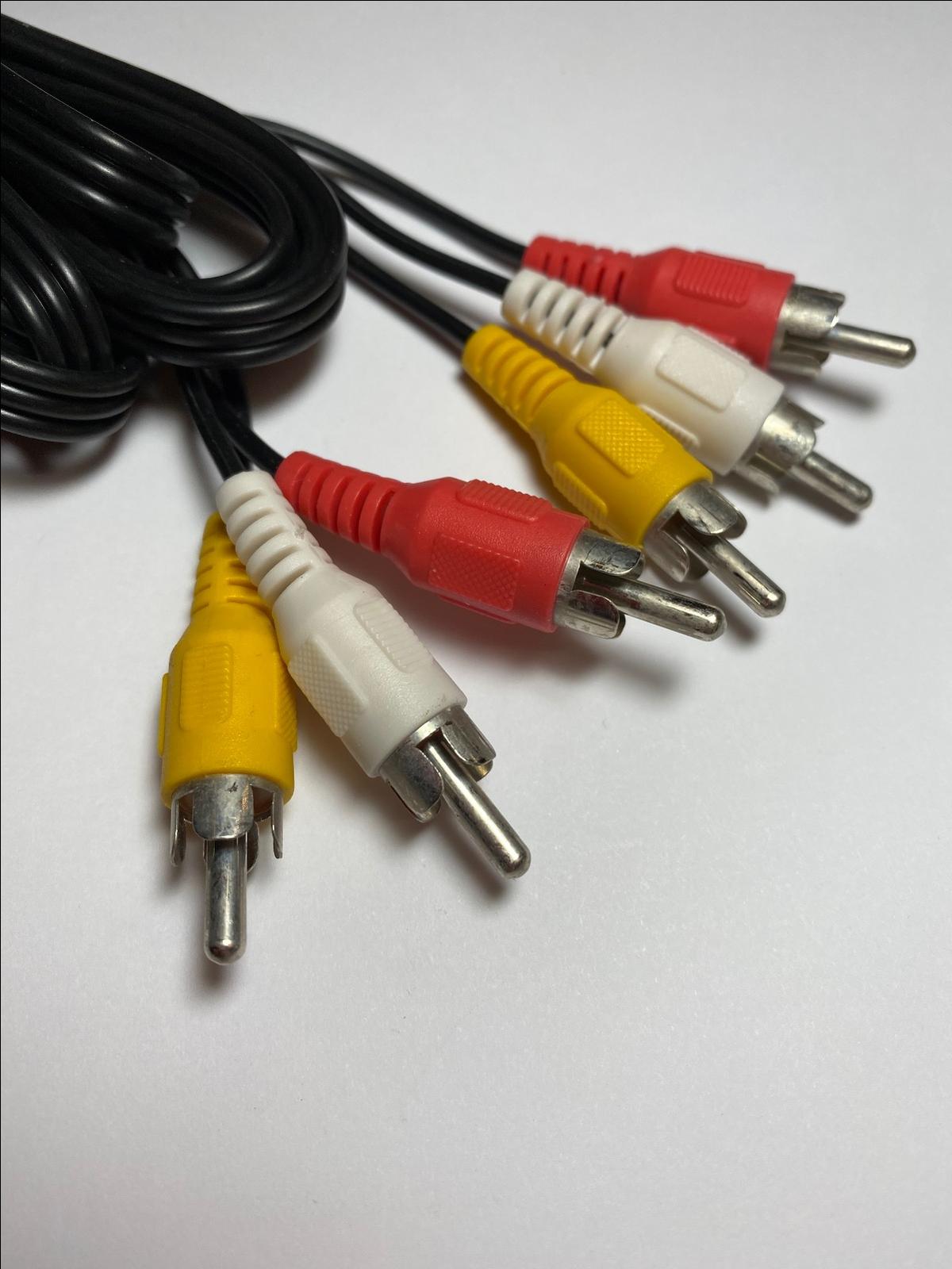 Double Ended 3x RCA Fono Cable Lead Red White Yellow for Easycap Capture Card