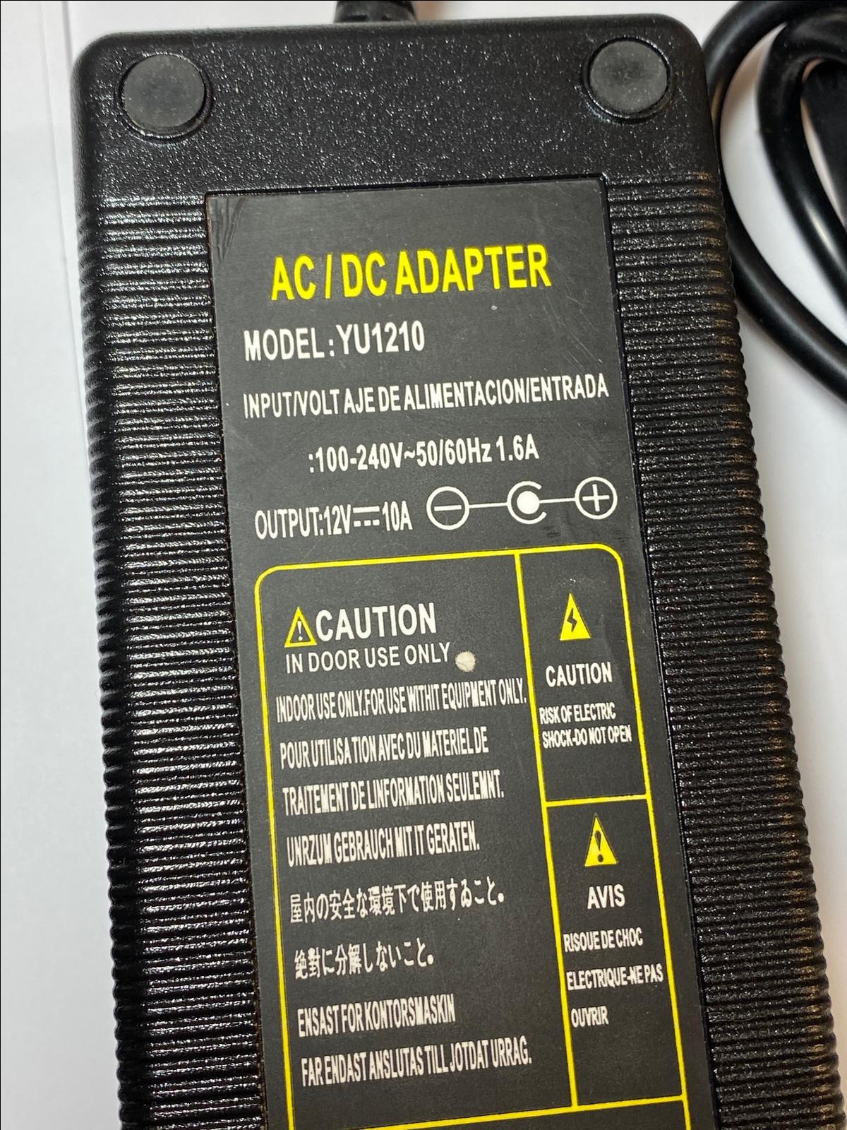 UK Plug 12V 10A AC-DC Regulated Adaptor Power Supply PSU 5.5mm x 2.1mm / 2.5mm