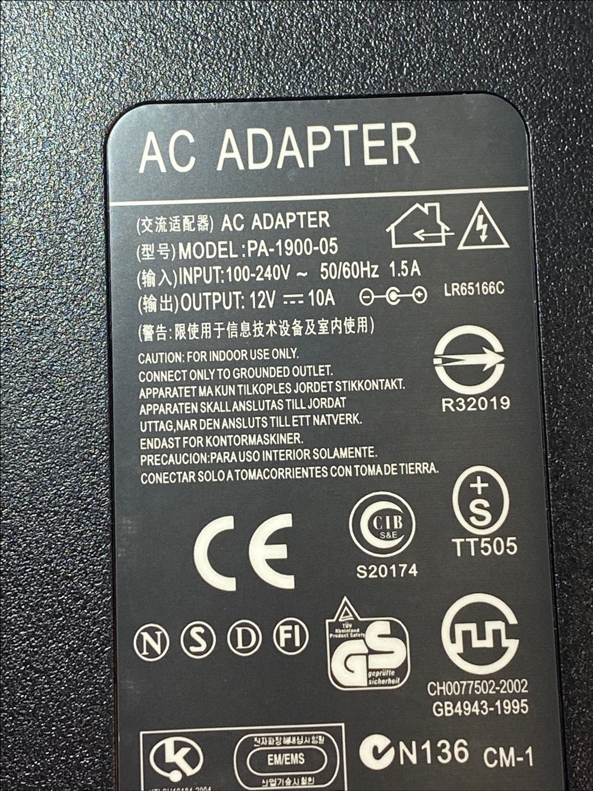 12V 8.33A Mains AC-DC Adaptor Power Supply for Edac Power EA11001E-120 5.5x2.5