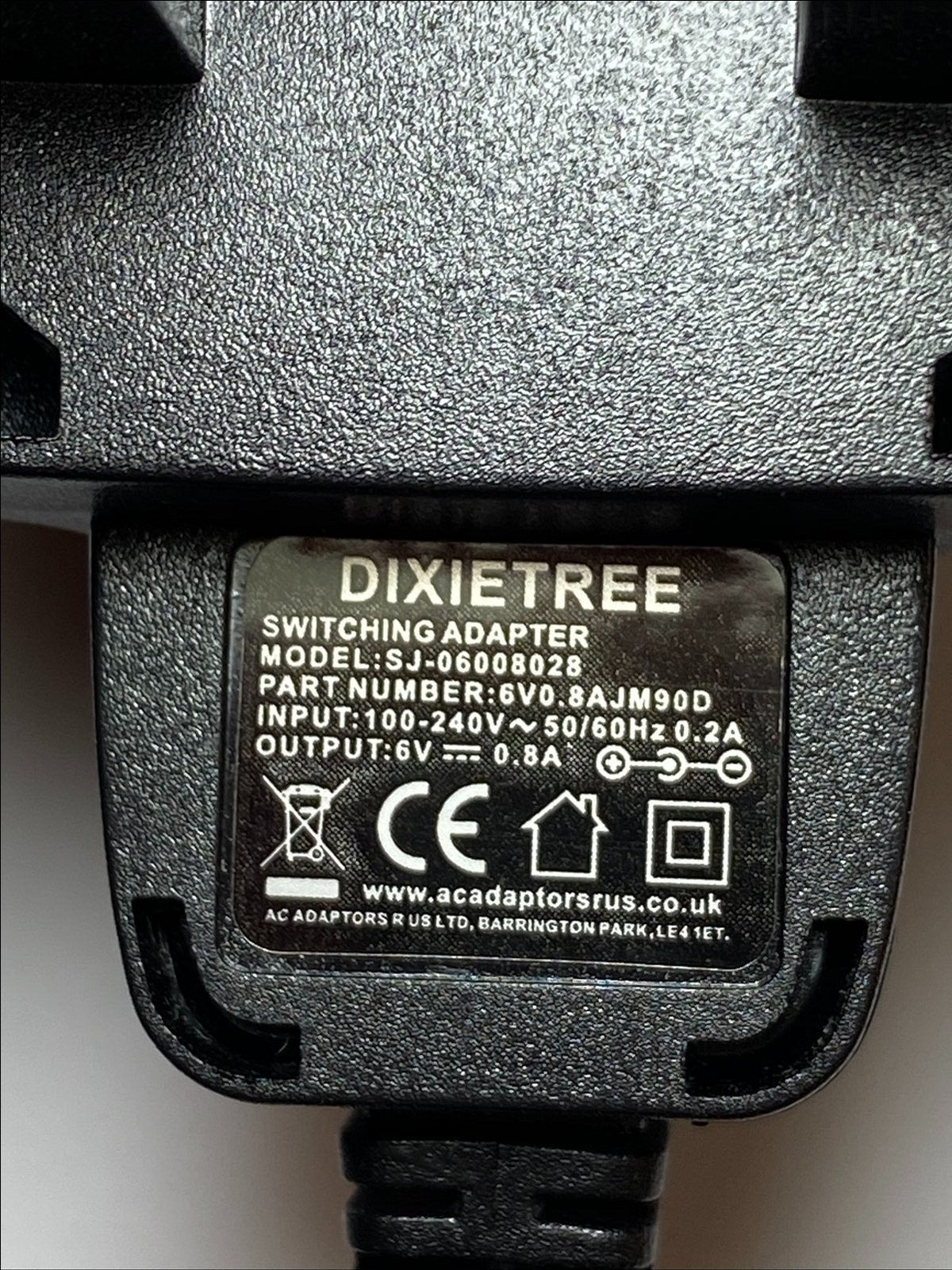 Replacement for 6V 450mA Charger Toy Transformer S004LB0600045 THINNER CONNECTOR