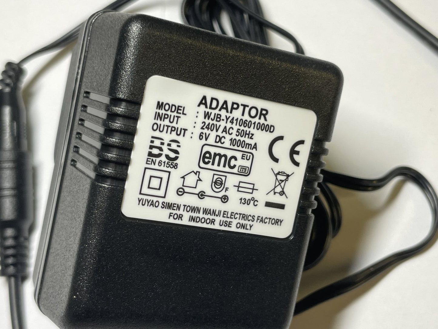 Replacement for 6.0V 400mA Roberts PU45 AC/DC Adaptor HK41B-6.0-400 PU 45