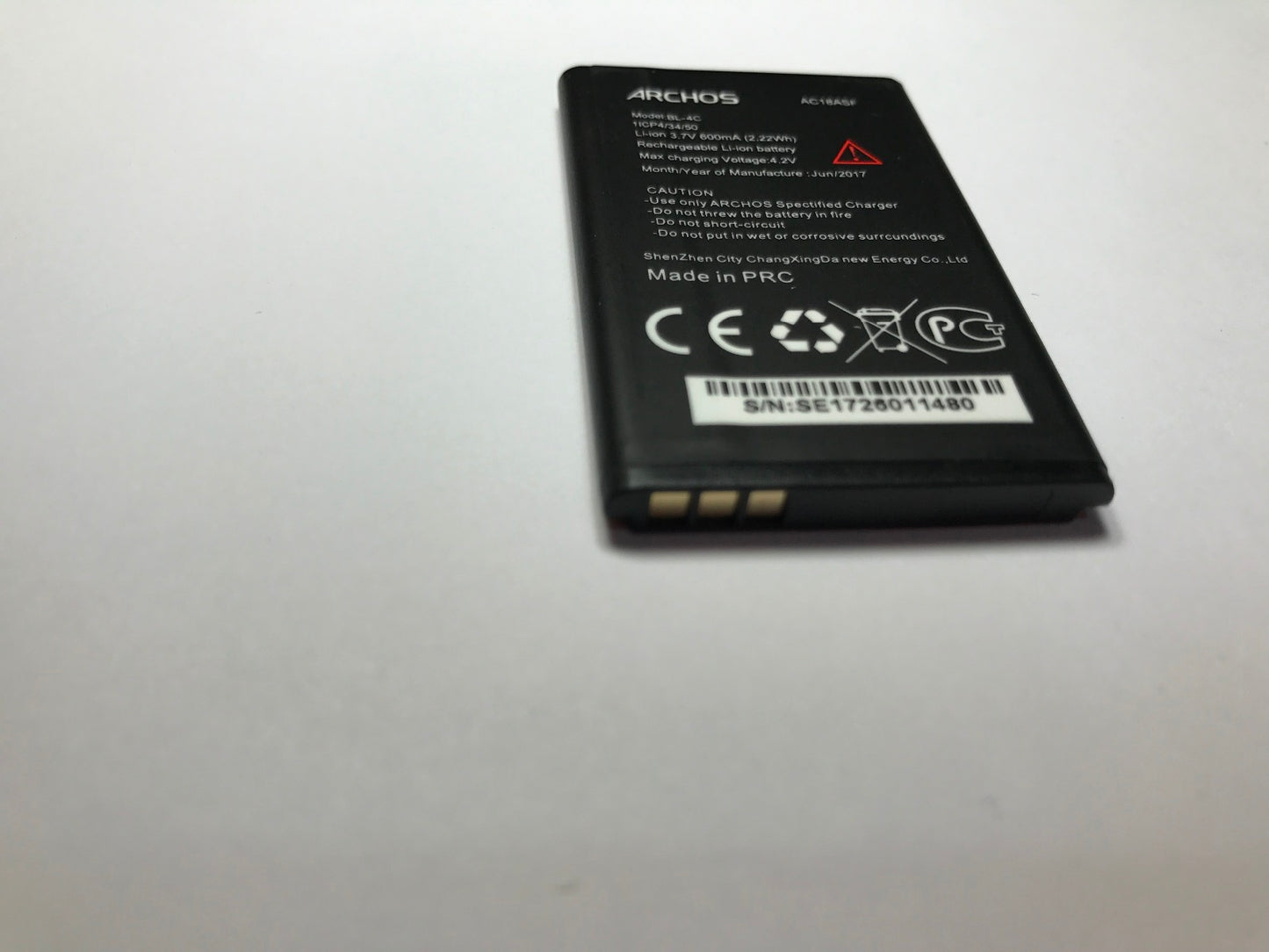 AC18ASF Rechargeable battery 3.7V 600mA BL-4C for ARCHOS Access 18F Mobile Phone