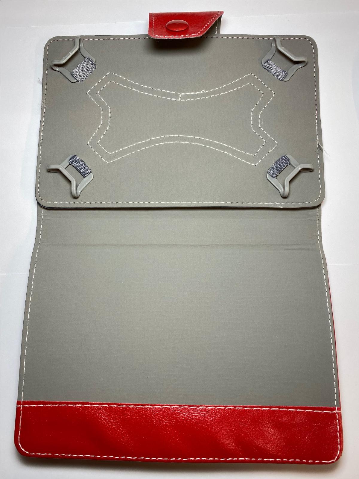 7" Red Multi Angle Leather Folder Case 4 COBY Kyros Internet MID7042 7042