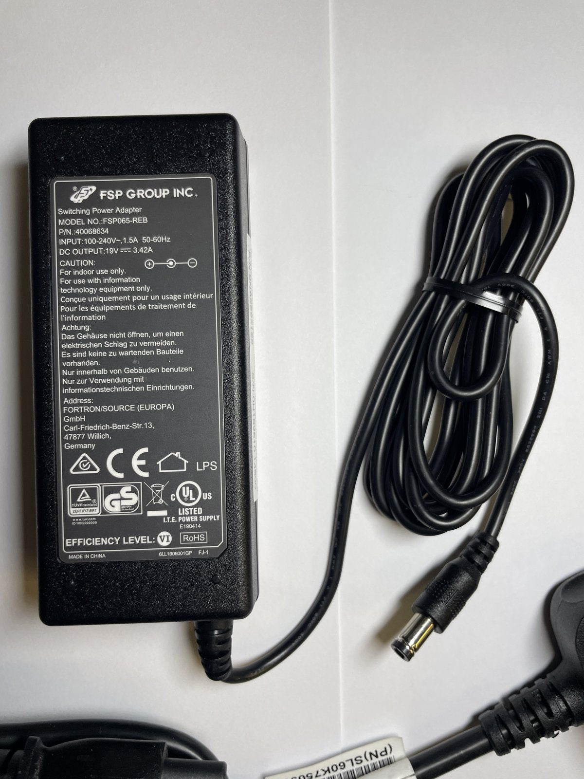 Replacement for 19V 3.42A AC-DC Adaptor Charger for Medion E15408 Notebook PC