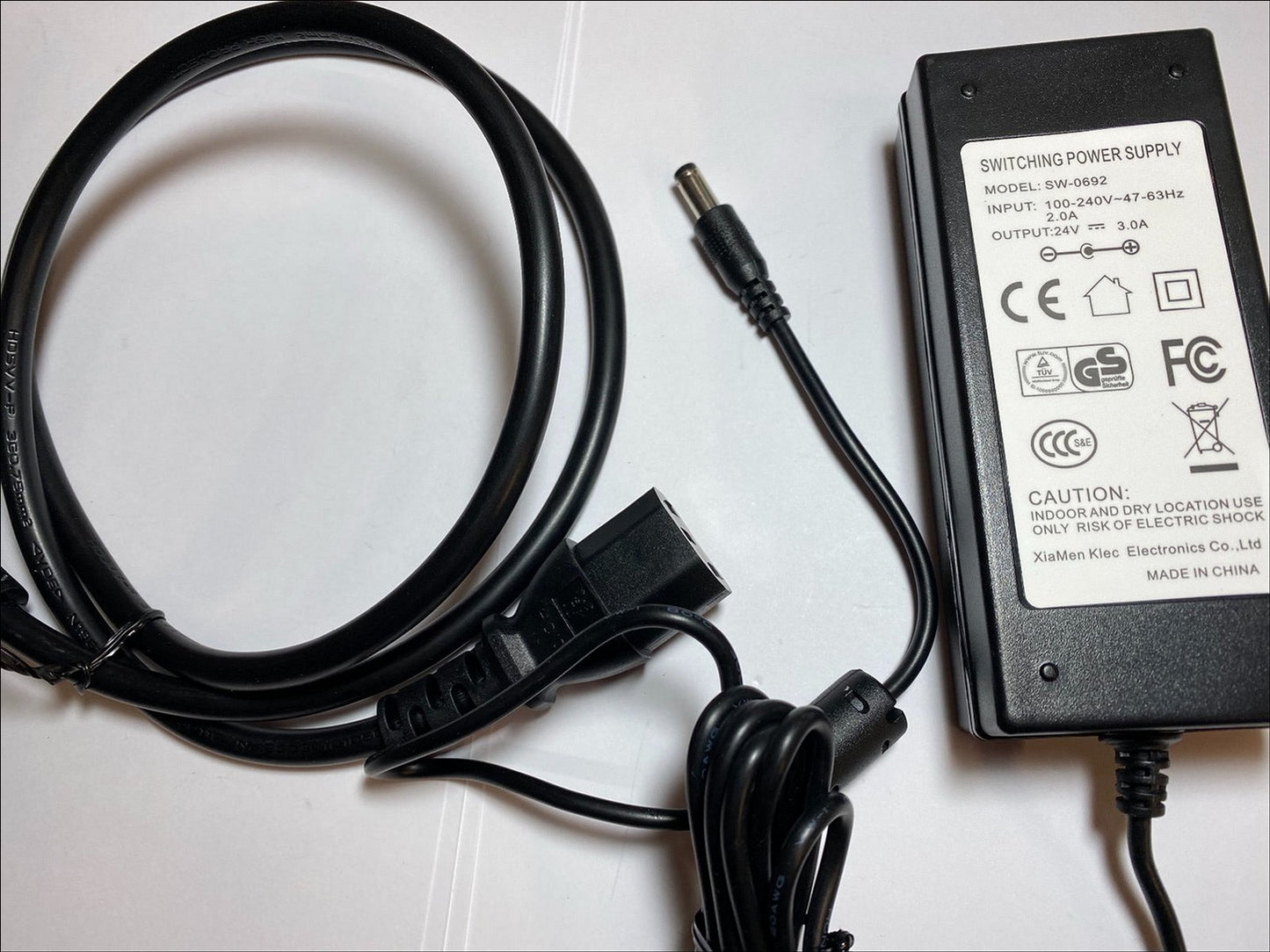 Replacement for 24V 2.5A POWER-TEK SW60-24002500-W SW60-24002500-WA1 AC Adaptor