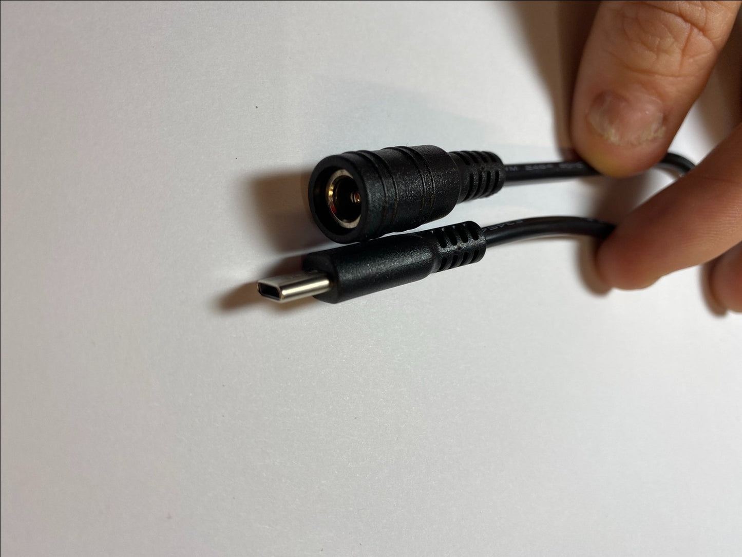 5.5mm x 2.1mm DC Socket Wire Lead to USBC USB-C Plug Connector Convertor