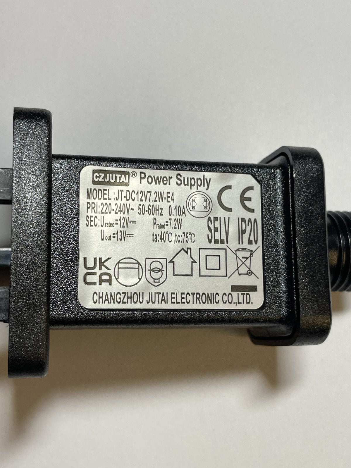 Replacement for CZJUTAI Power Supply JT-DC12V3.6W-E2 12V 3.6W IP20 Adaptor