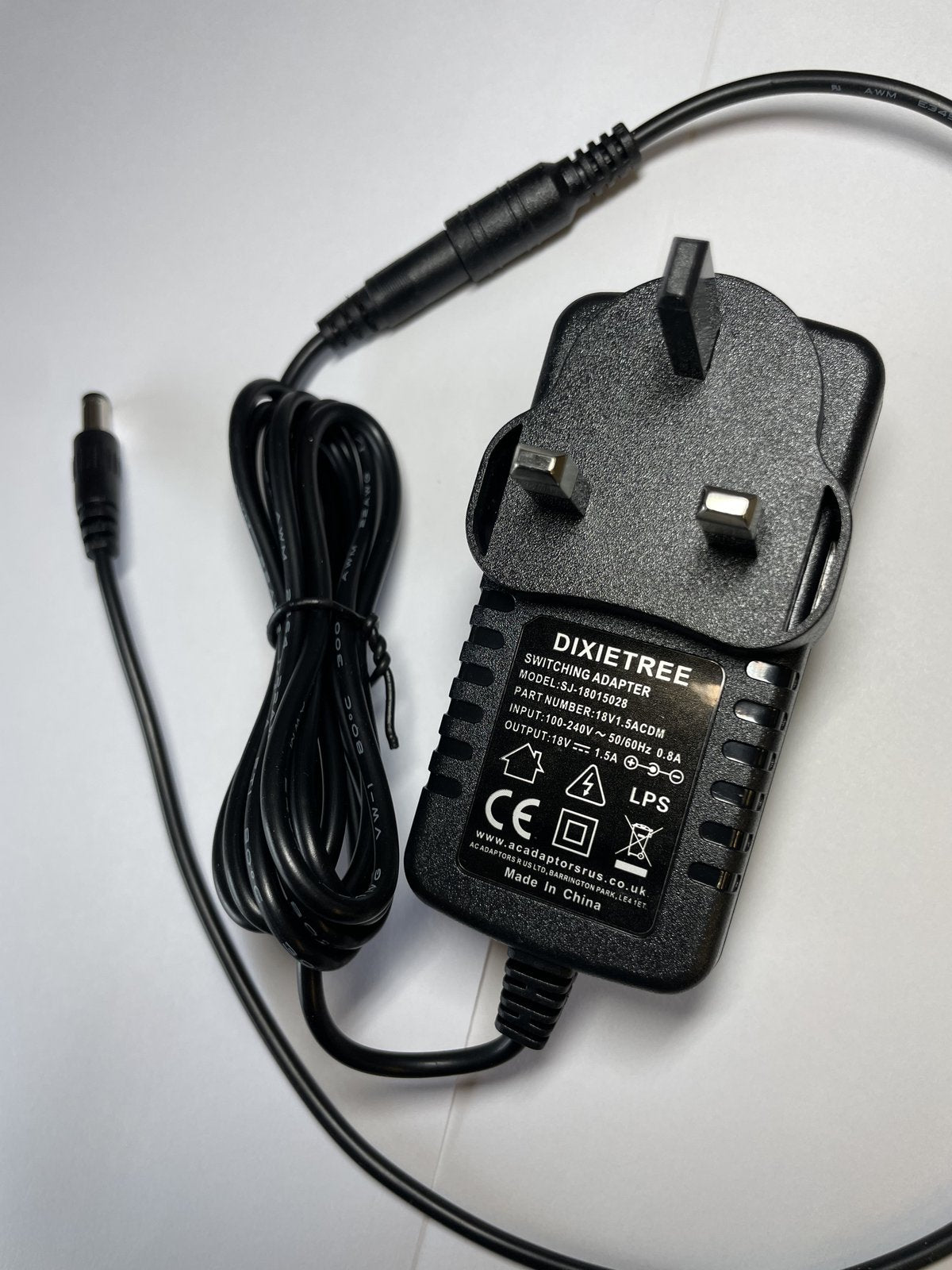 Replacement for 18V 1A SAW-1801000 AC/DC Adapter Negative Centre Polarity