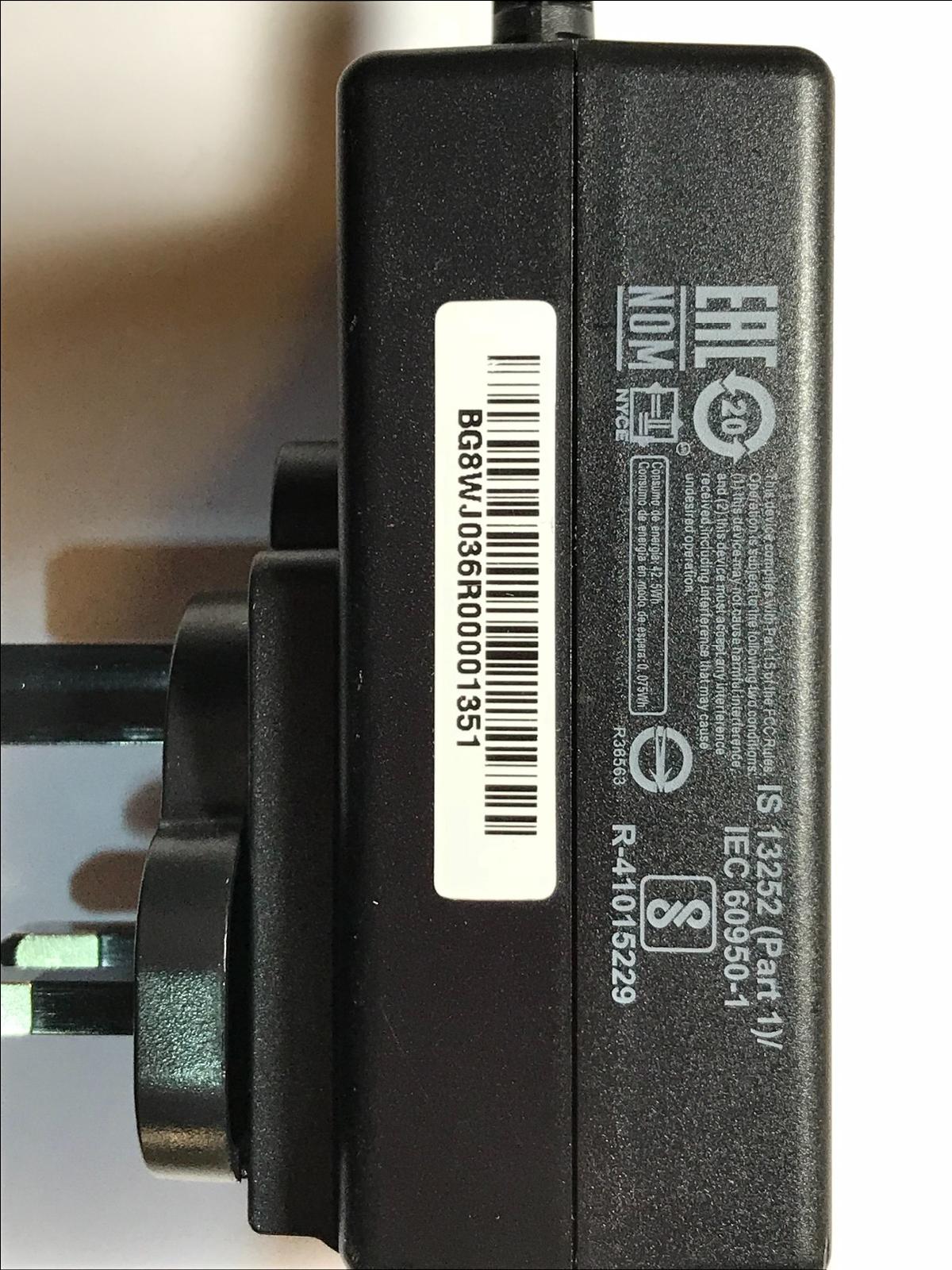 Genuine ADS-40RJ-12 12036E Switching Adapter 12V 3.0A UK Plug