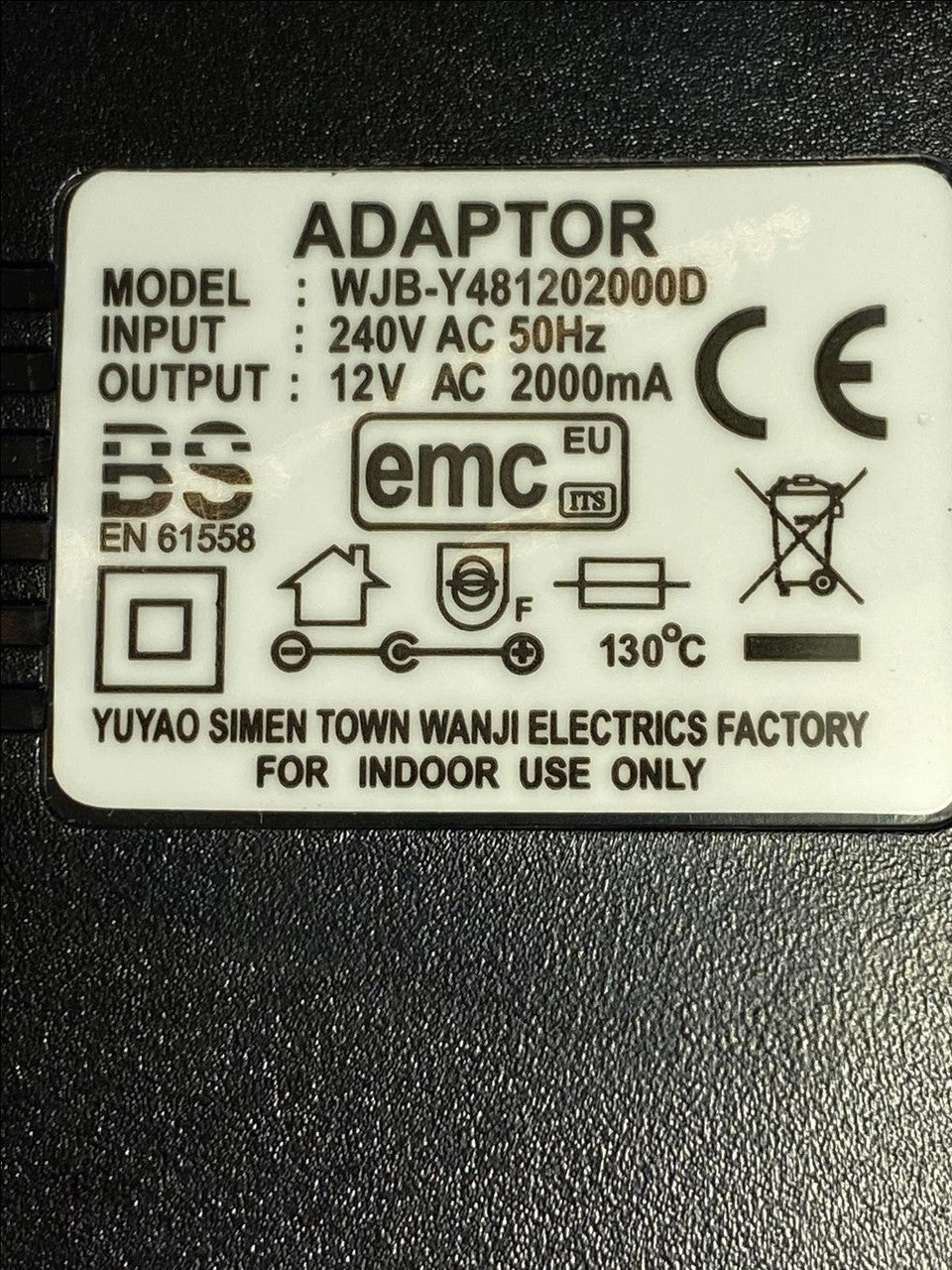 Replacement for 12VAC 12V AC-AC 1.25A 15VA MHE-12001250 AC Adaptor 4 Fish Tank